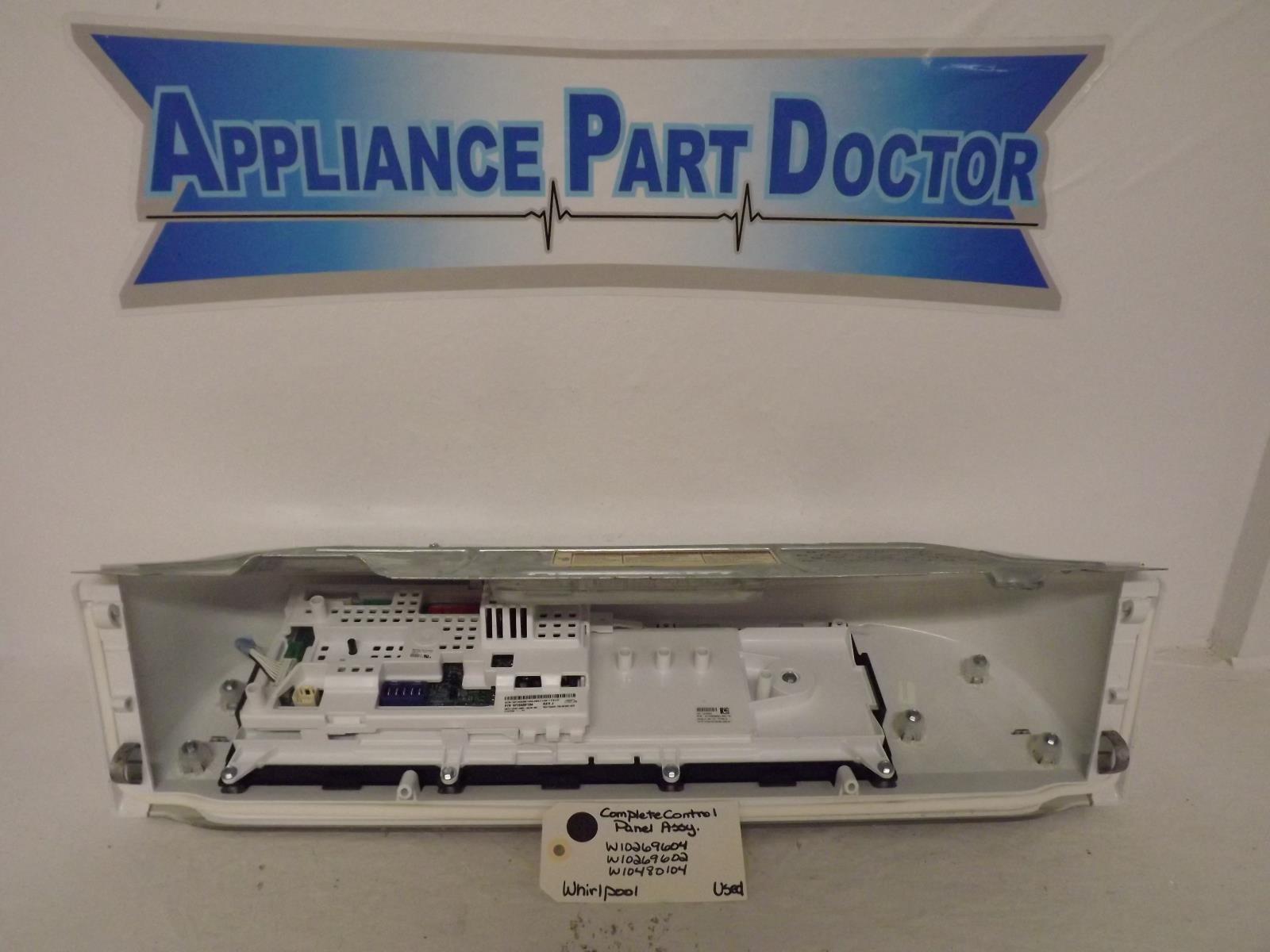Whirlpool Washer W10269604 W10269602 W10480104 Control Panel Assy Used
