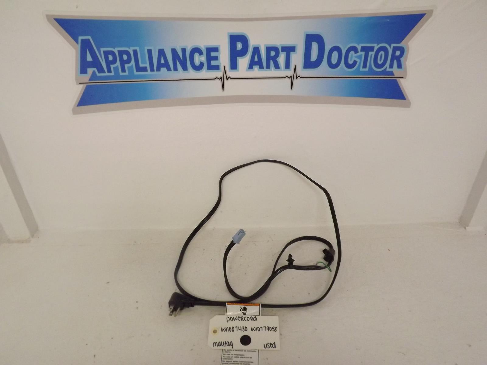 Maytag Washer W11087430 W10779058 Power Cord Used