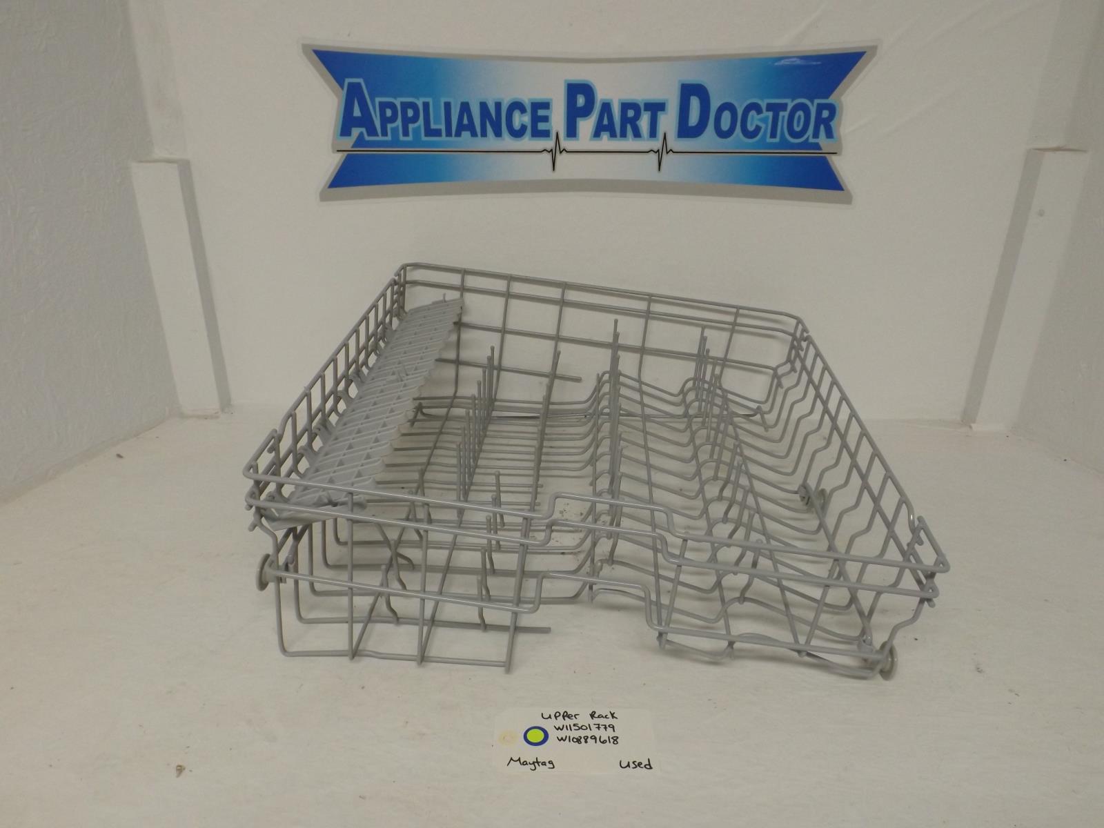Maytag Dishwasher W11501779  W10889618 Upper Rack Used
