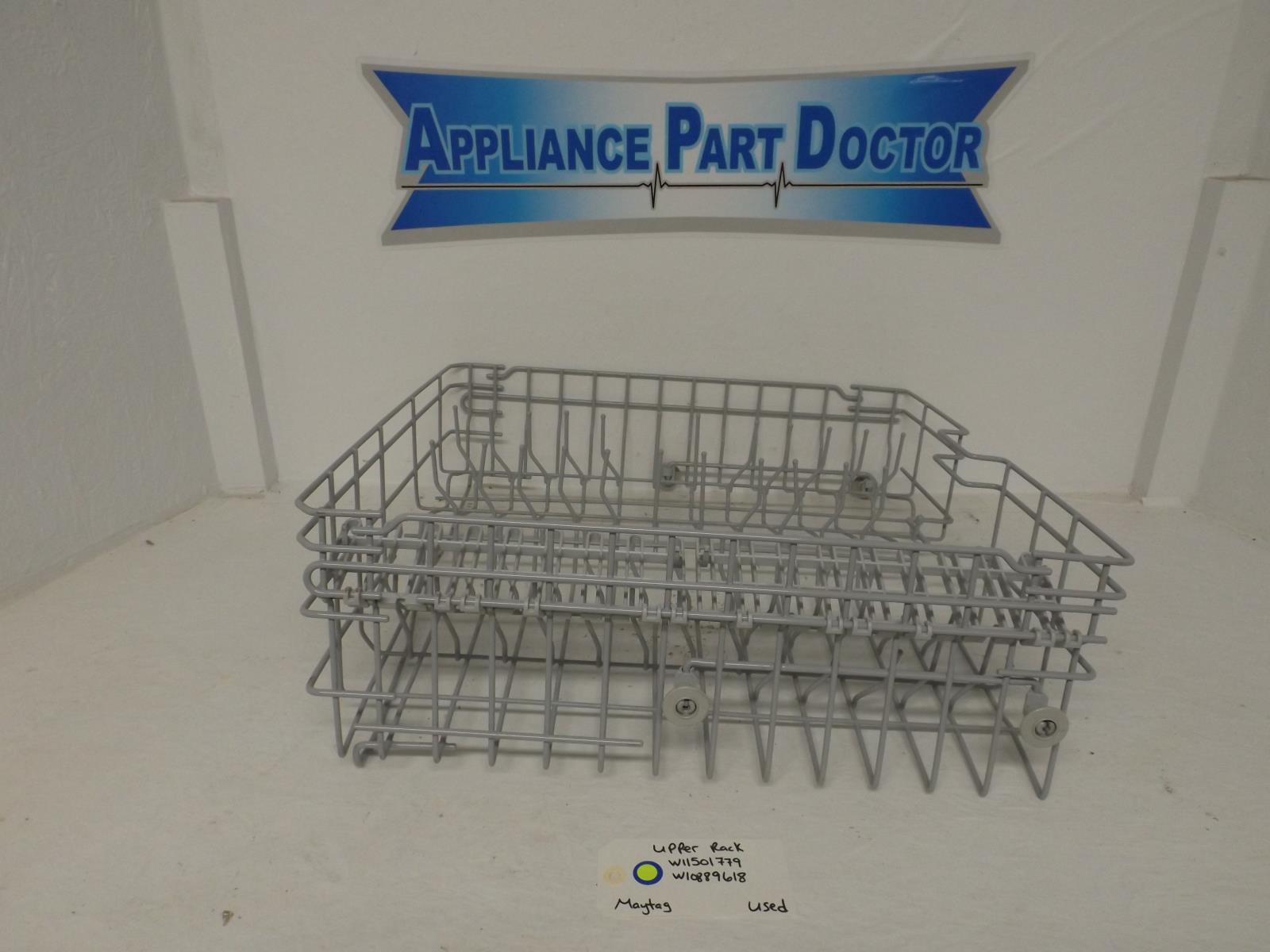 Maytag Dishwasher W11501779  W10889618 Upper Rack Used