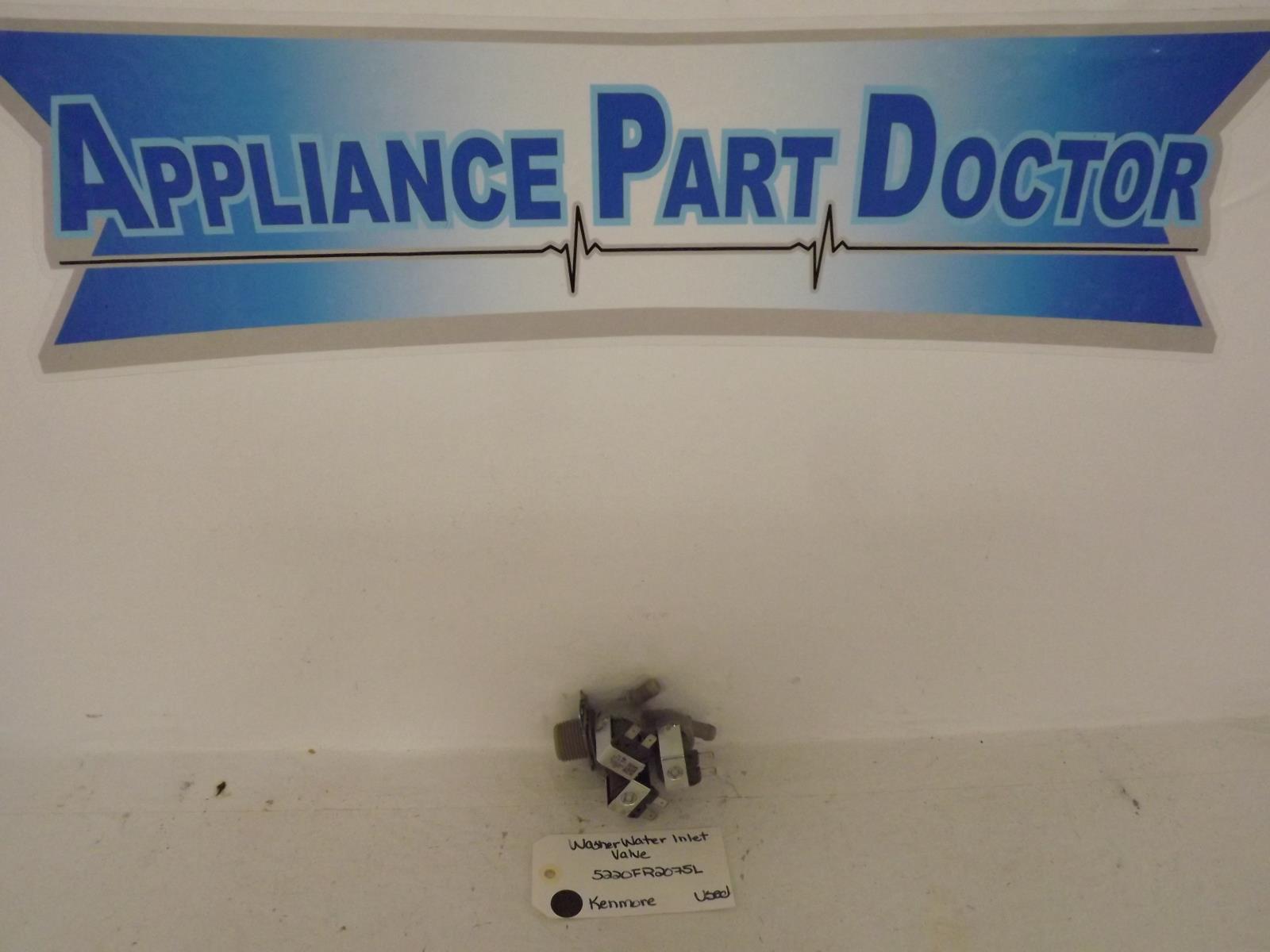Kenmore Washer 5220FR2075L Water Inlet Valve Used
