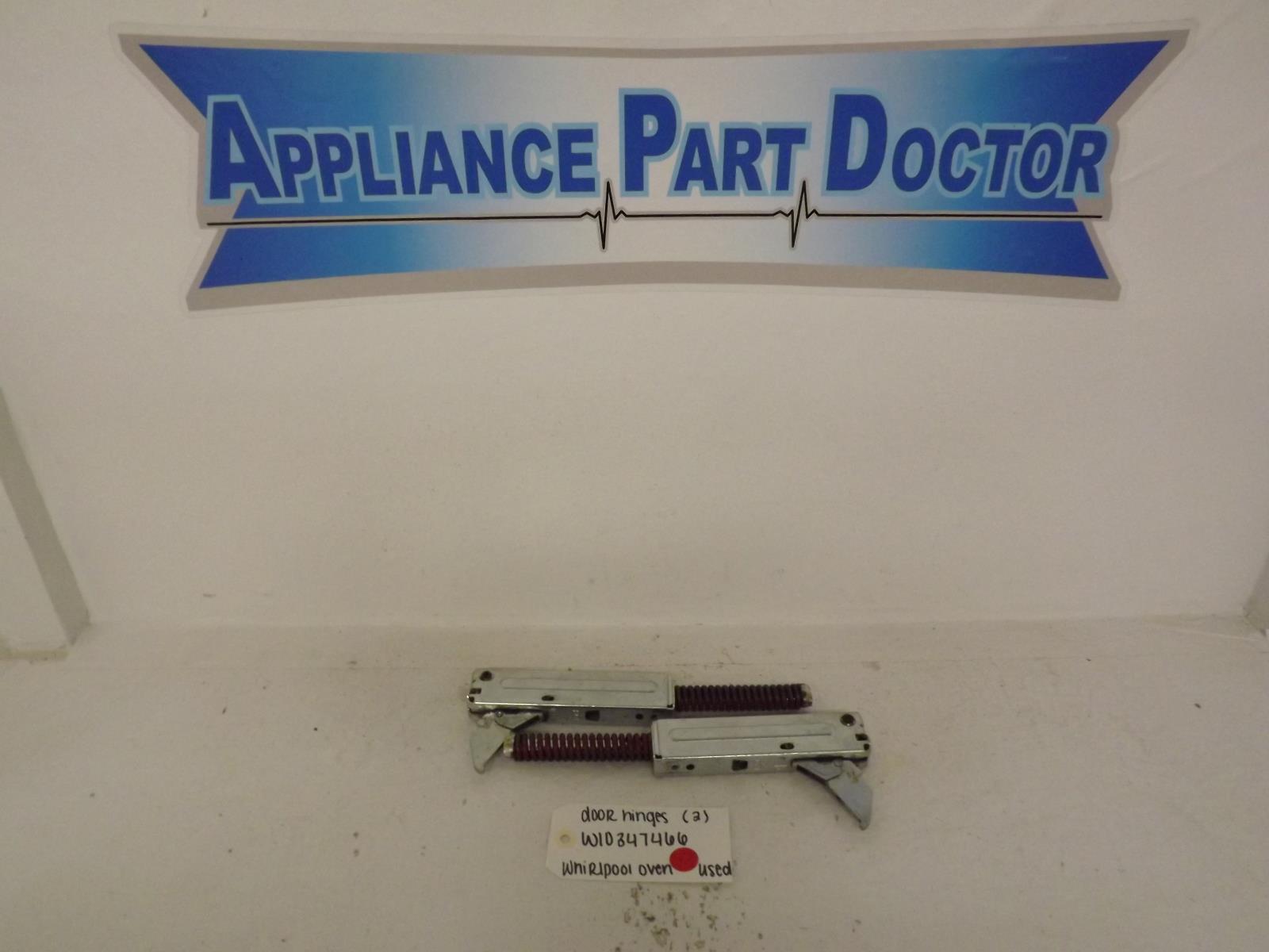 Whirlpool Oven W10347466 Door Hinges Set (2) Used