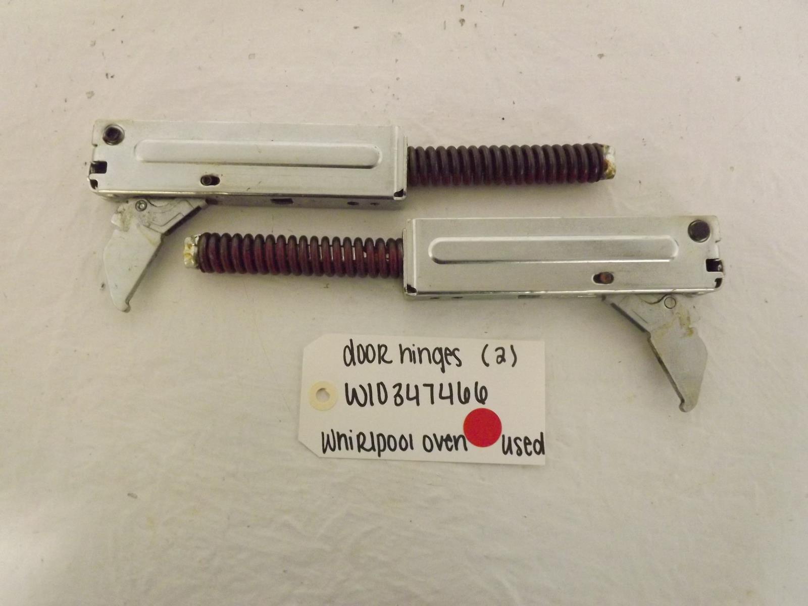 Whirlpool Oven W10347466 Door Hinges Set (2) Used