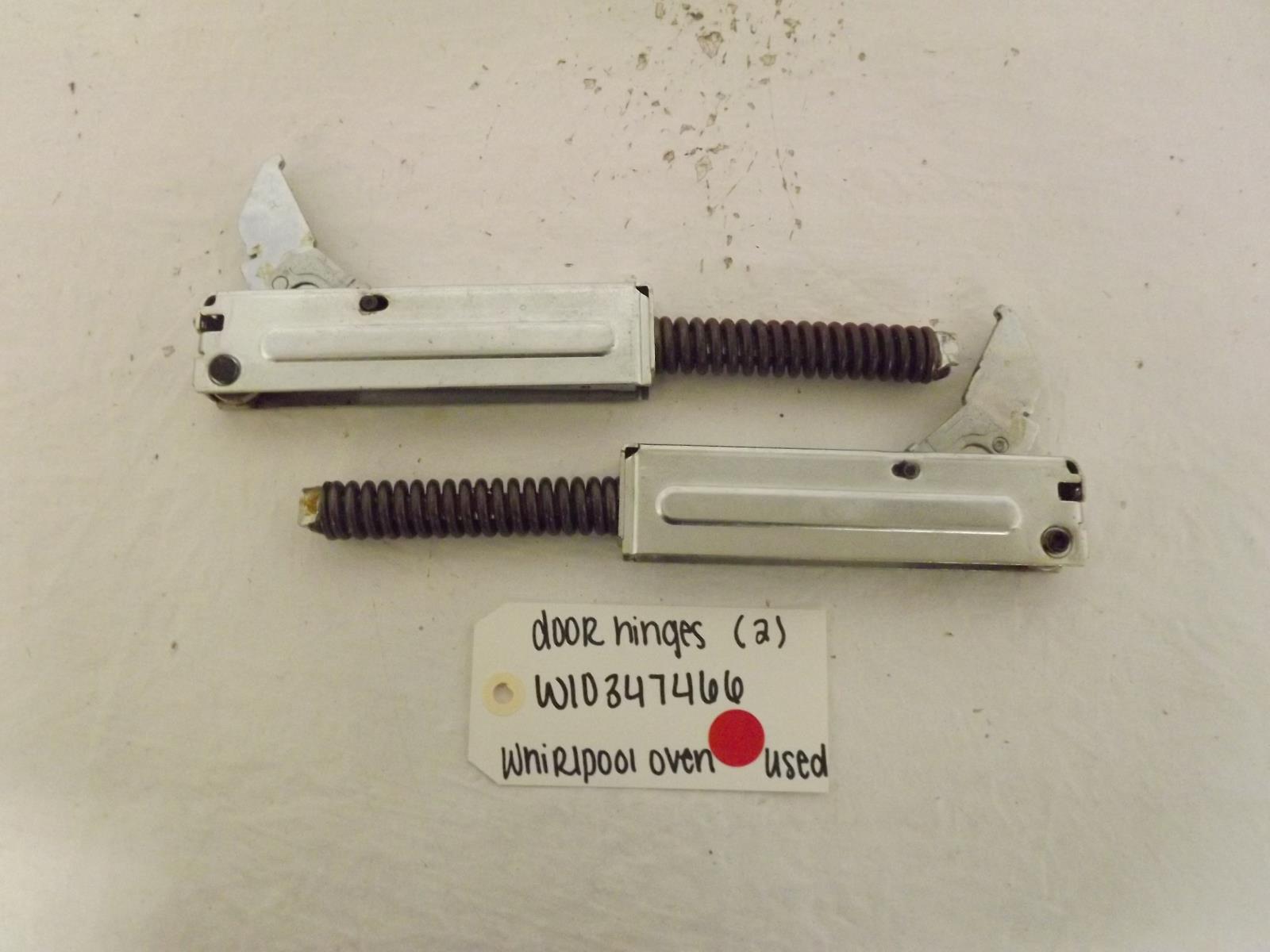 Whirlpool Oven W10347466 Door Hinges Set (2) Used