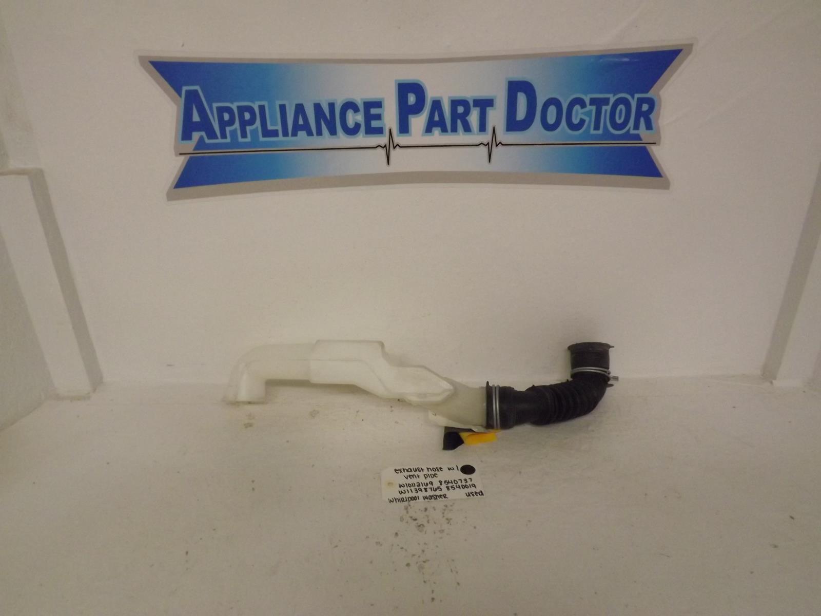 Whirlpool Washer W10112169 8540737 W11398765 Exhaust Hose W/ Vent Pipe Used