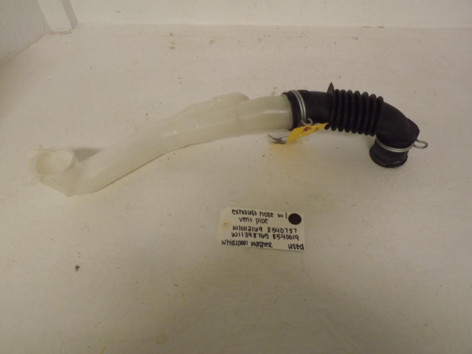 Whirlpool Washer W10112169 8540737 W11398765 Exhaust Hose W/ Vent Pipe Used