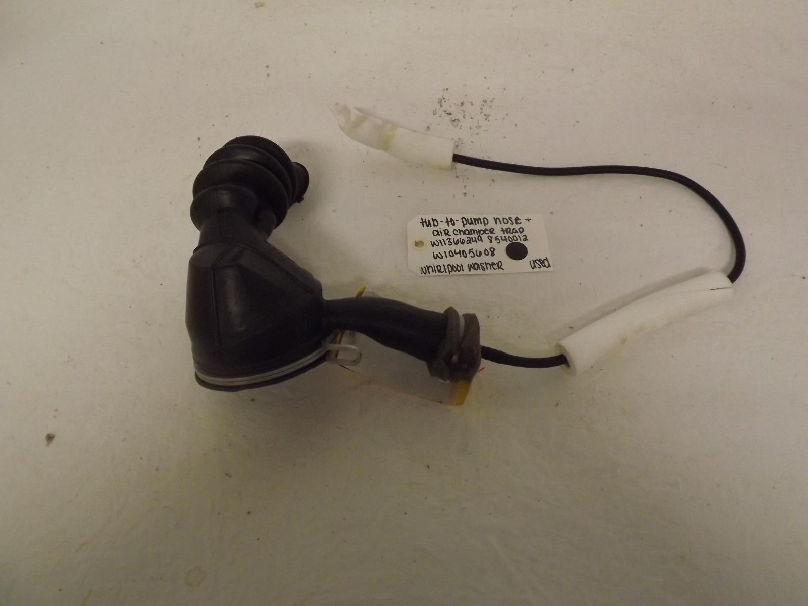 Whirlpool Washer W11366249 8540012 W10405608 Tub-To-Pump Hose & Air Chamber Trap