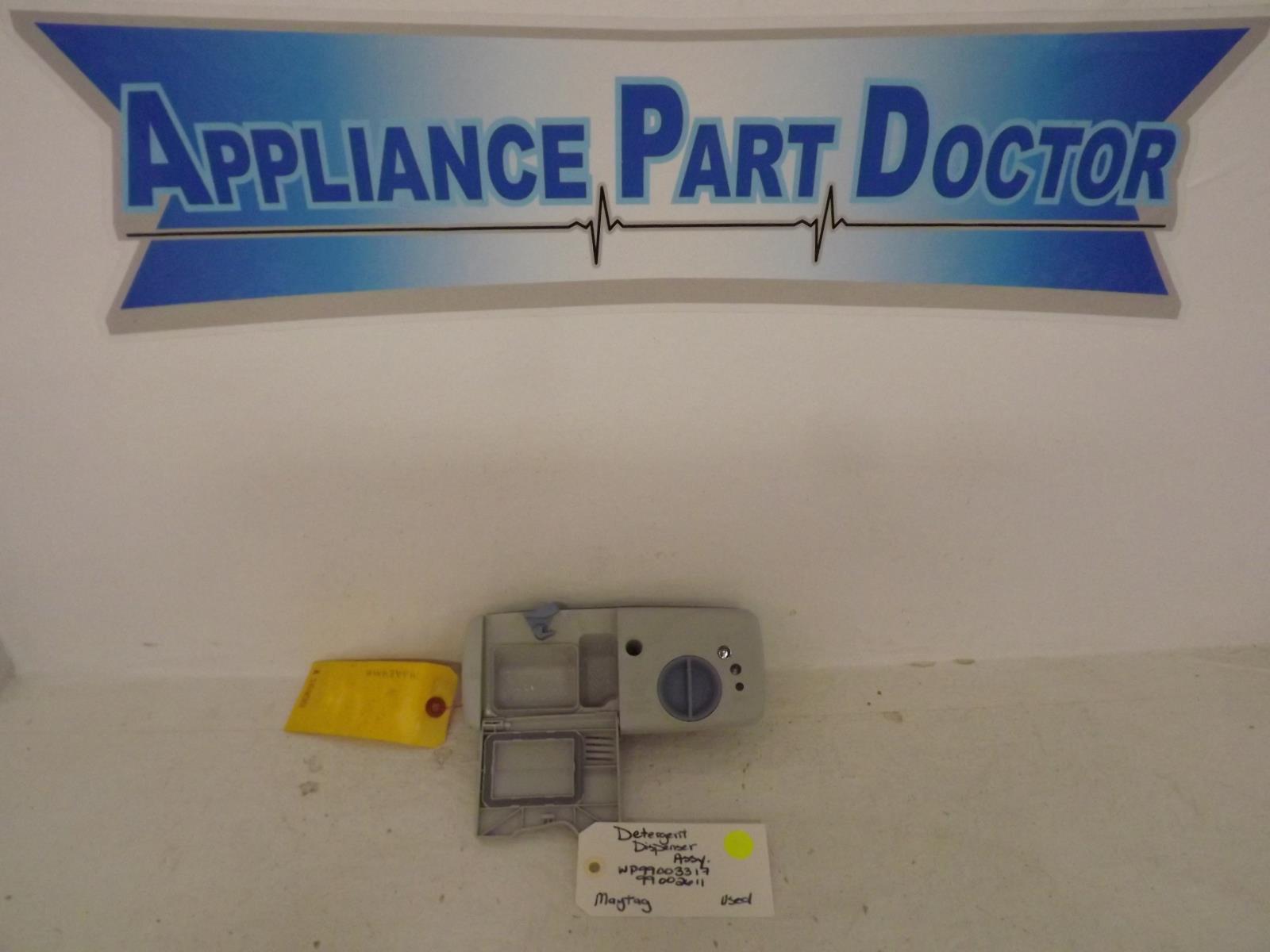 Maytag Dishwasher WP990033317  99002611 Detergent Dispenser Assembly Used