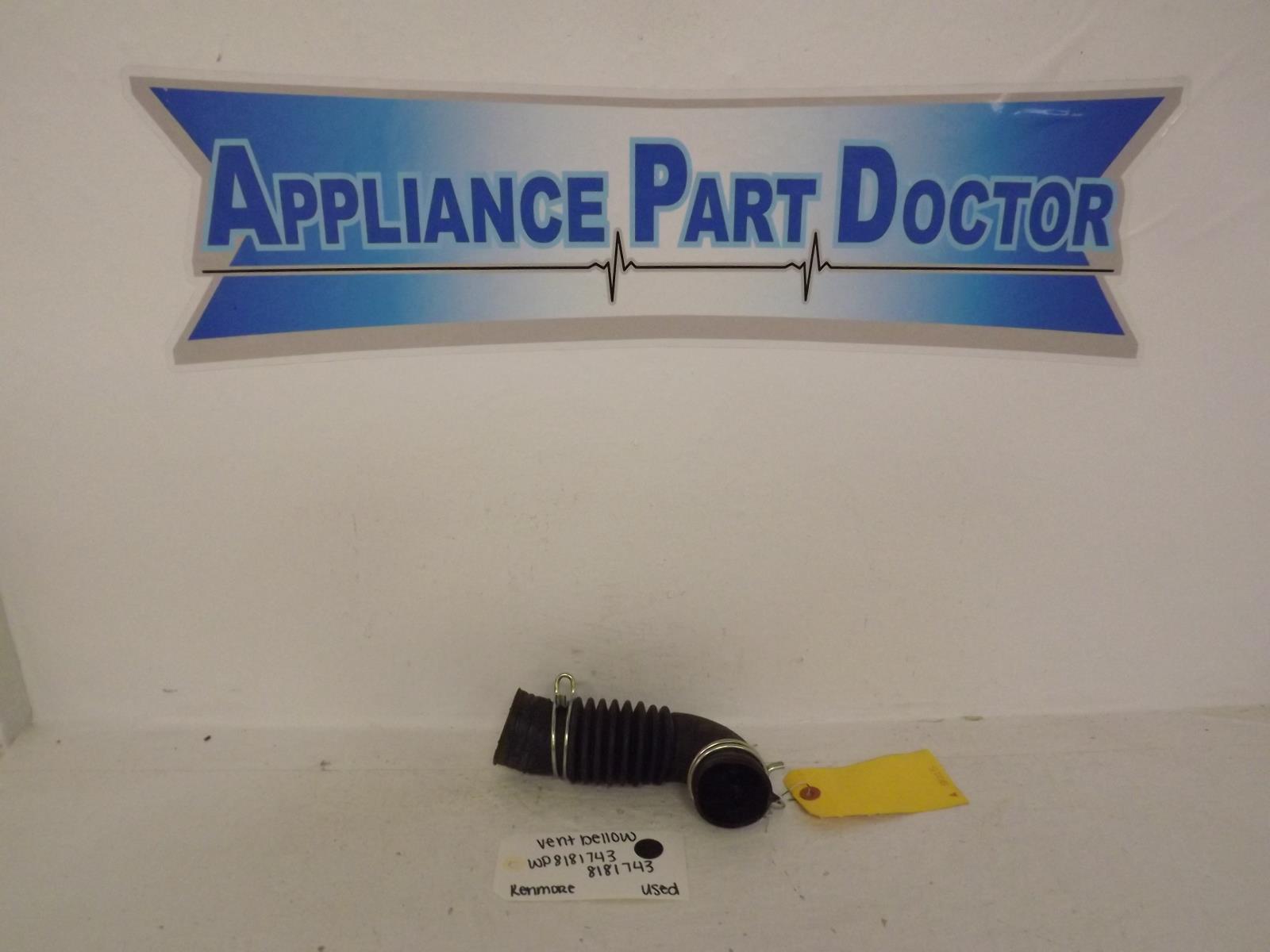 Kenmore Washer WP8181743 8181743 Vent Bellow Used
