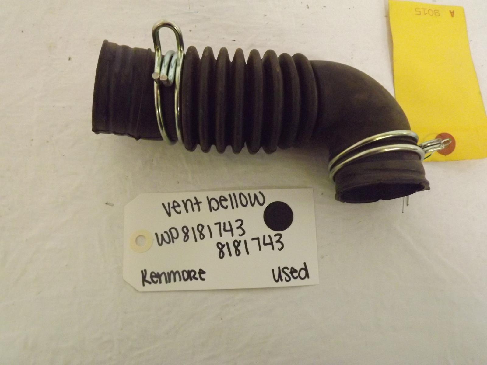 Kenmore Washer WP8181743 8181743 Vent Bellow Used