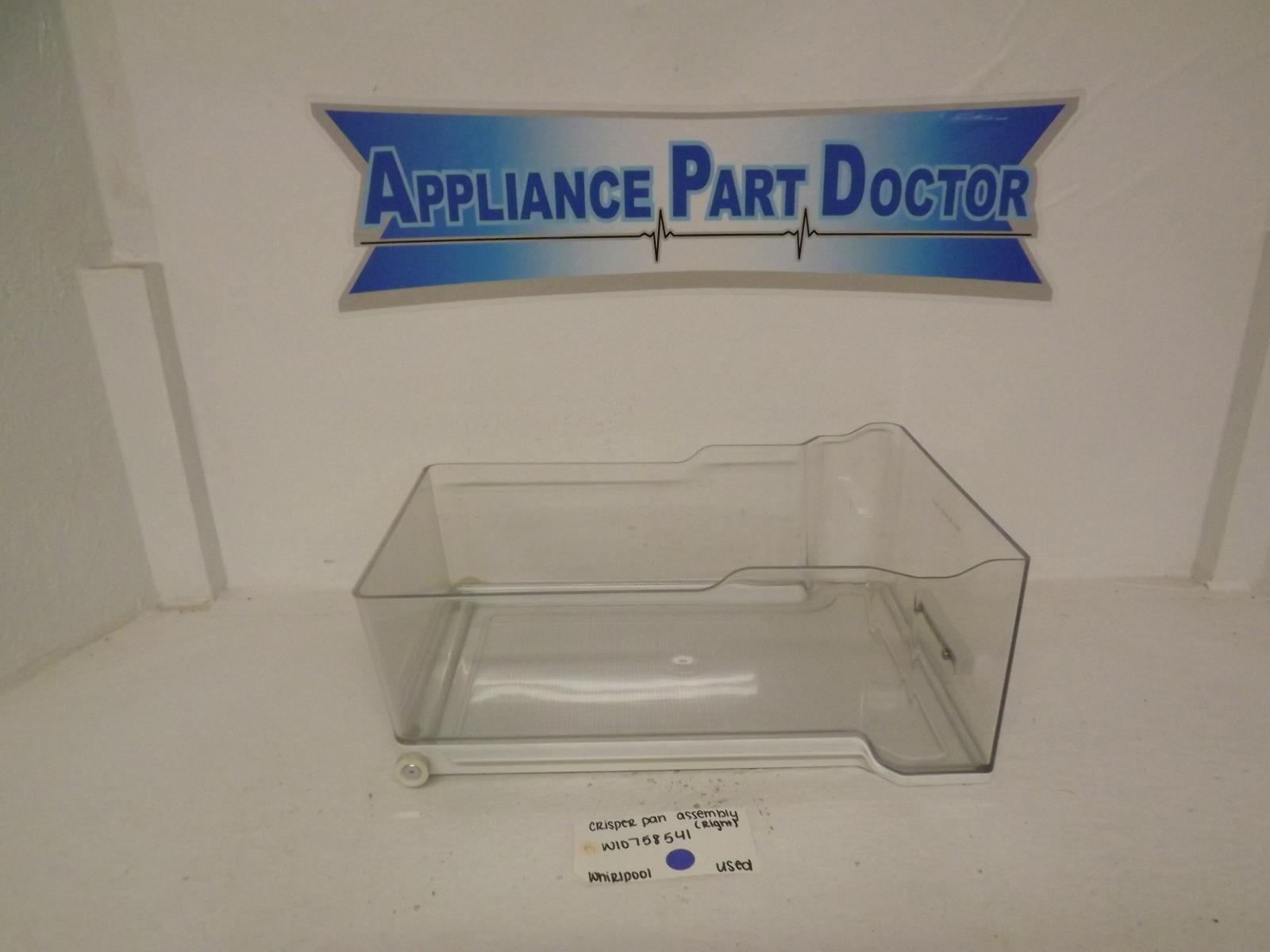 Whirlpool Refrigerator W10758541 Crisper Pan Assembly (Right) Used