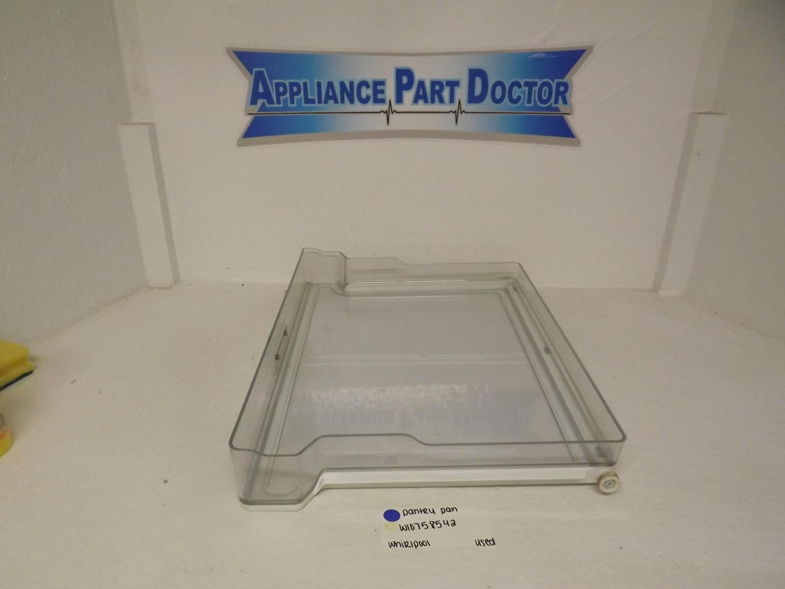 Whirlpool Refrigerator W10758542 Pantry Pan Used