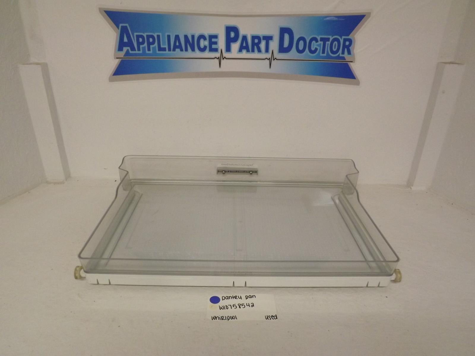 Whirlpool Refrigerator W10758542 Pantry Pan Used