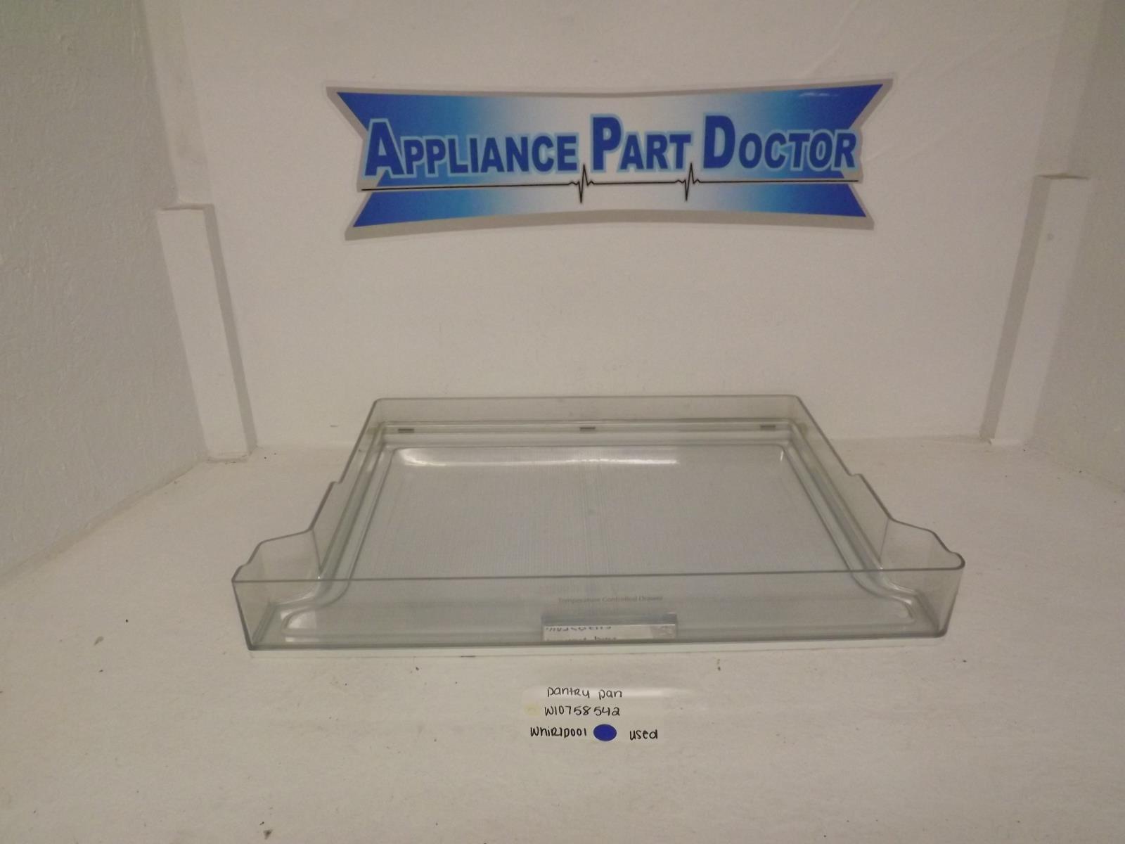 Whirlpool Refrigerator W10758542 Pantry Pan Used