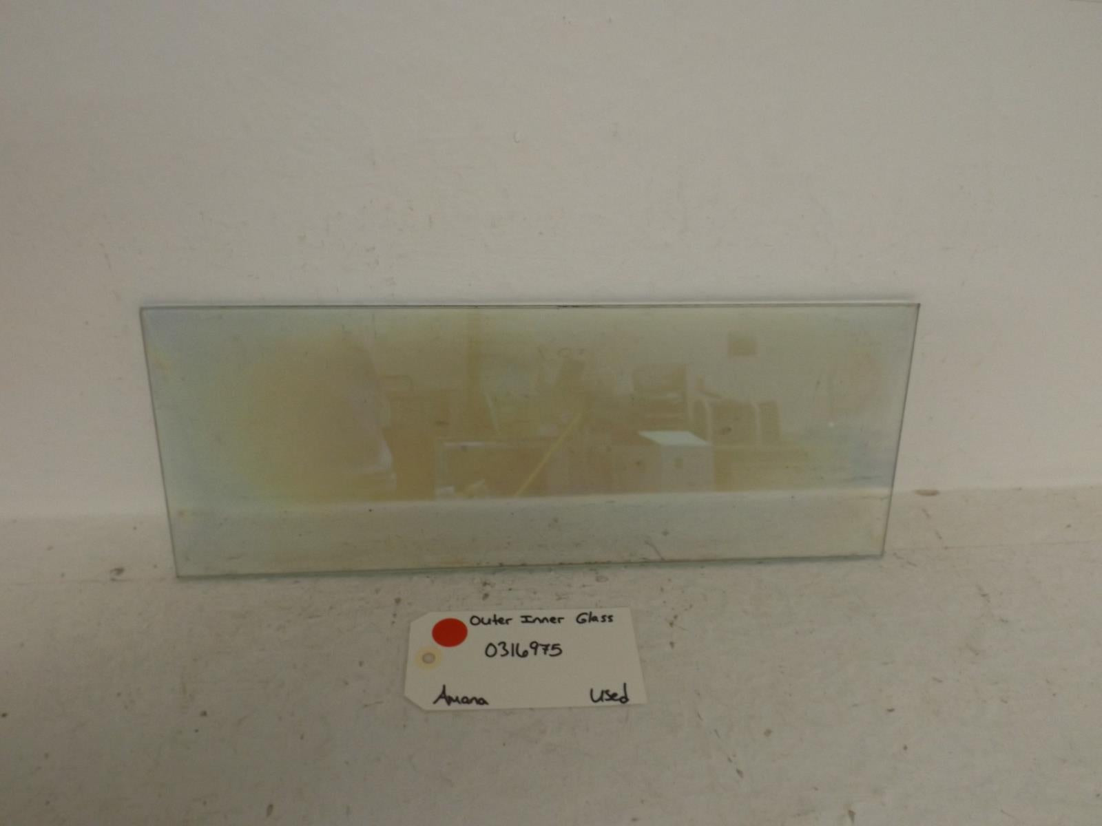 Amana Stove 0316975 Outer Inner Glass Used