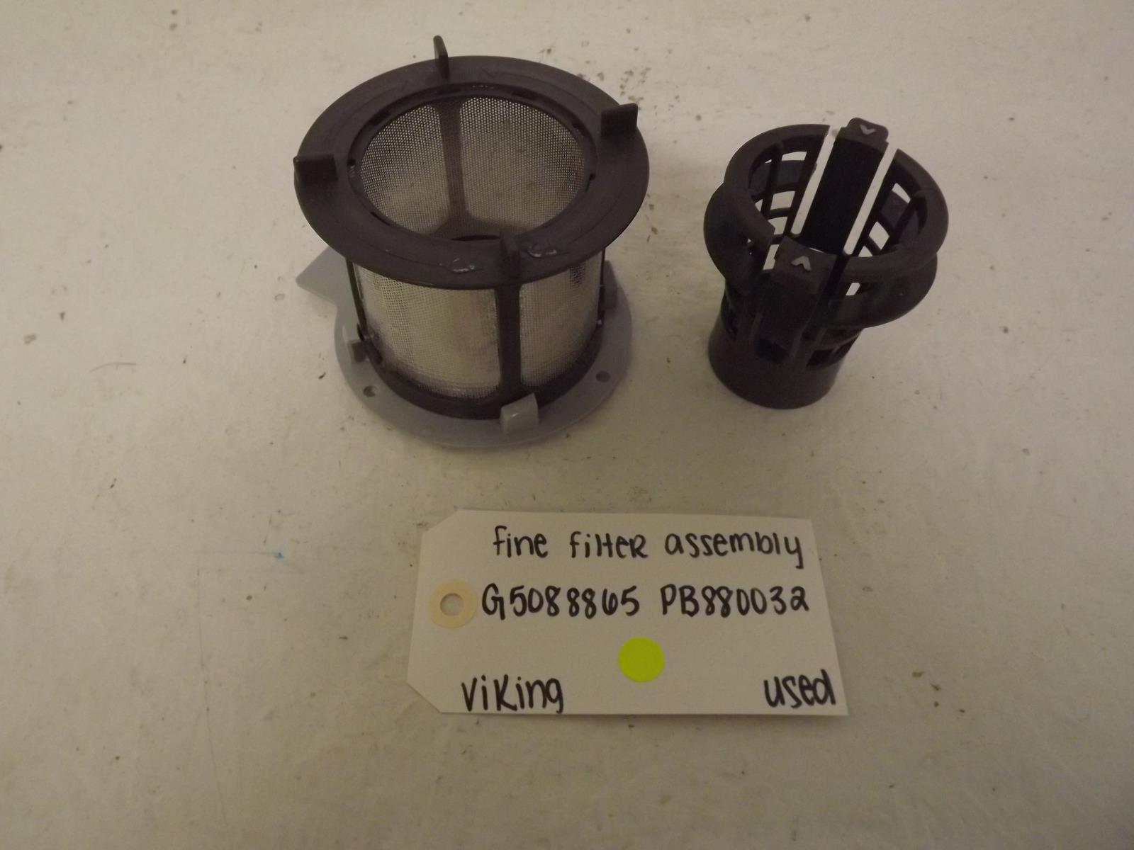 Viking Dishwasher G5088865 PB880032 Fine Filter Assembly Used