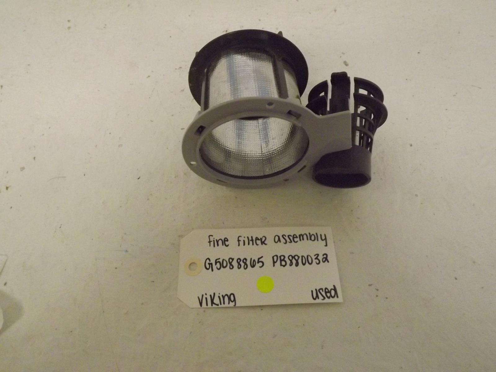 Viking Dishwasher G5088865 PB880032 Fine Filter Assembly Used