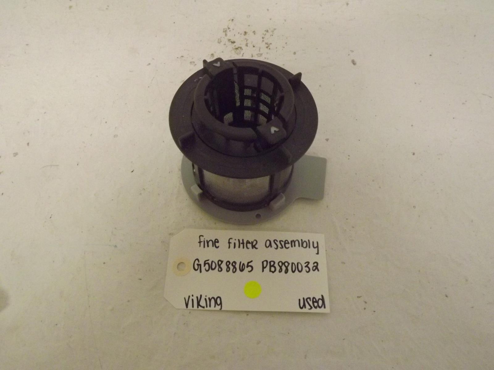 Viking Dishwasher G5088865 PB880032 Fine Filter Assembly Used