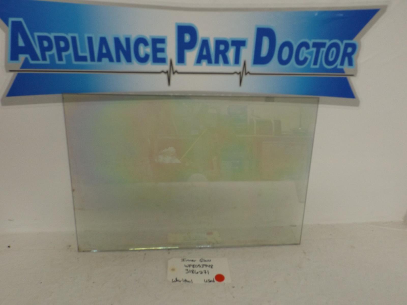 Whirlpool Stove 316237000  3186271 Inner Glass Used