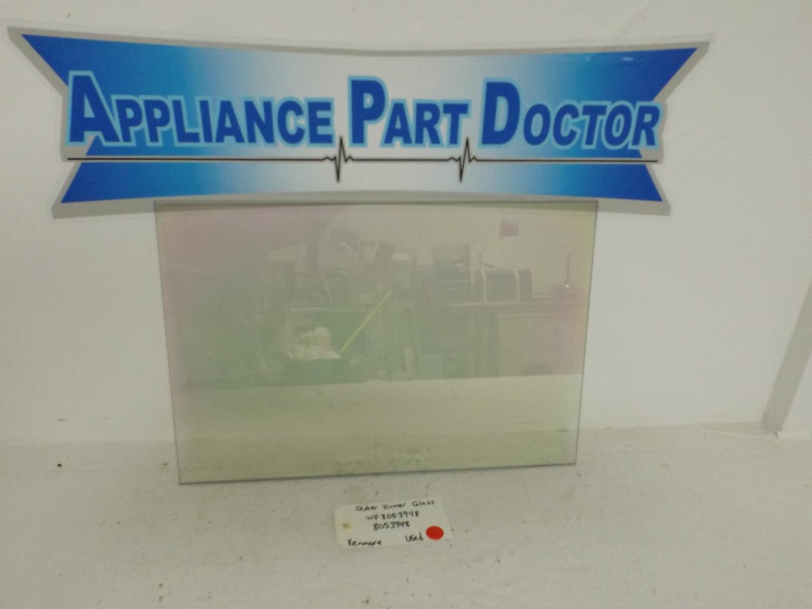 Kenmore Stove WP8053948  8053948 Outer Inner Glass Used