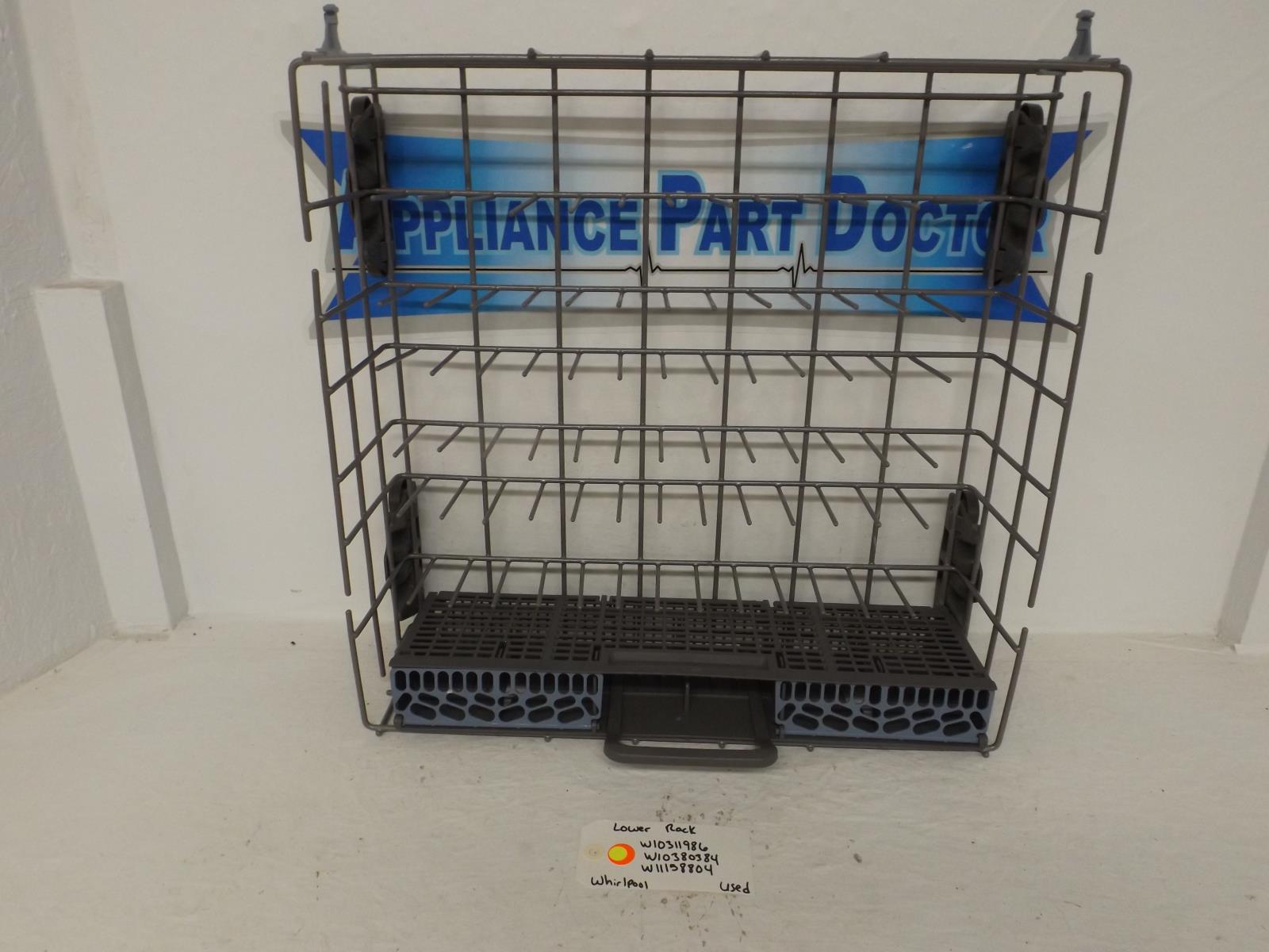 Whirlpool Dishwasher W10311986  W10380384  W11158804 Lower Rack Used