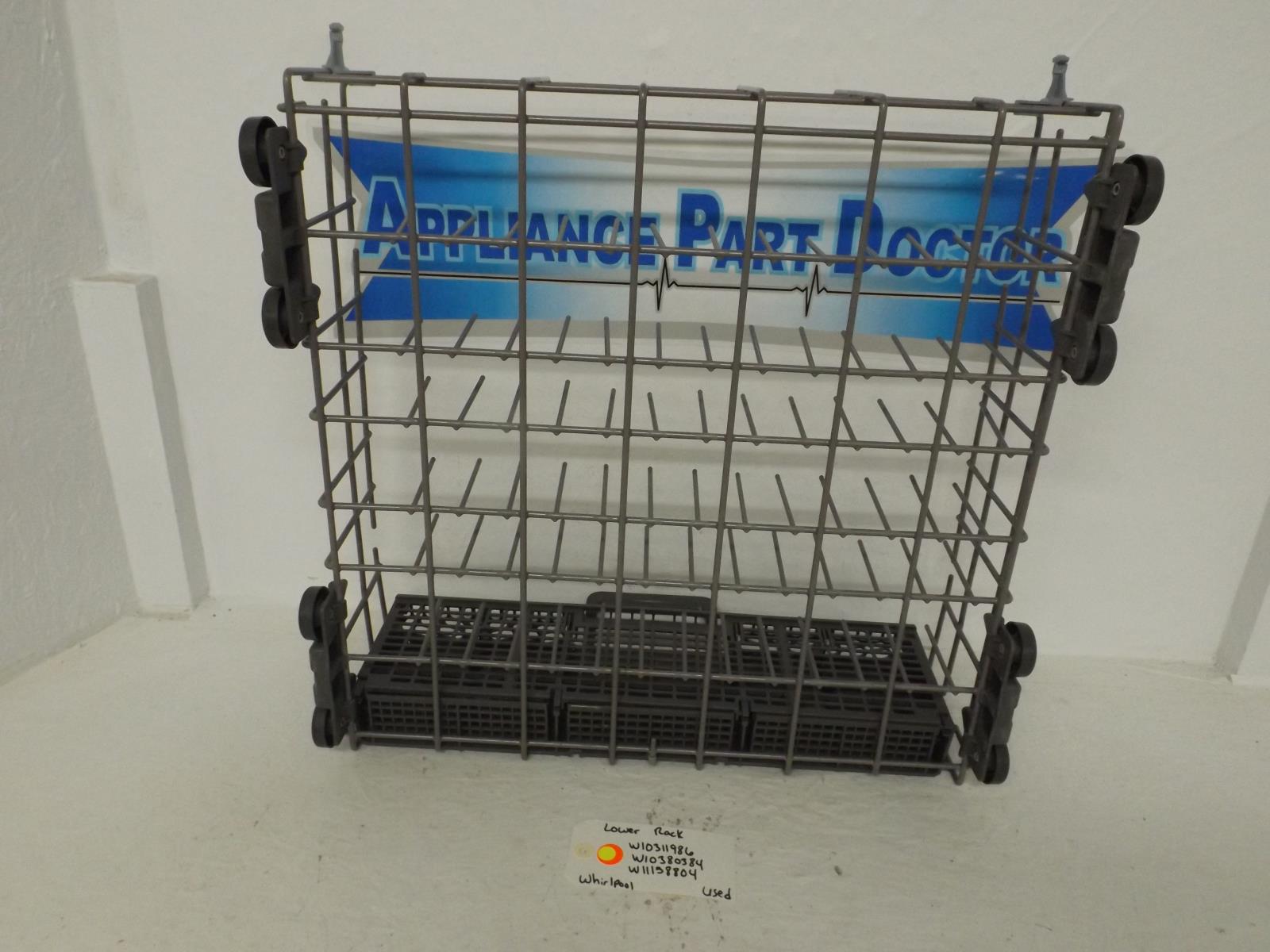 Whirlpool Dishwasher W10311986  W10380384  W11158804 Lower Rack Used