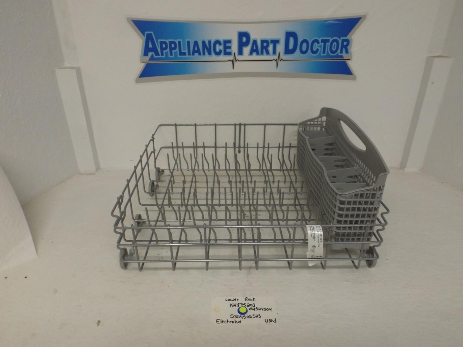 Electrolux Dishwasher 154875203  154524504  5304506523 Lower Rack Used