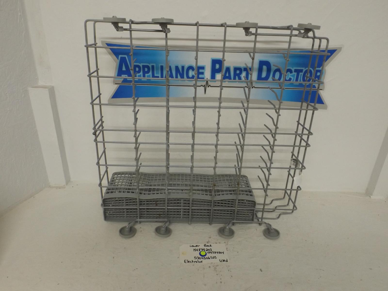 Electrolux Dishwasher 154875203  154524504  5304506523 Lower Rack Used