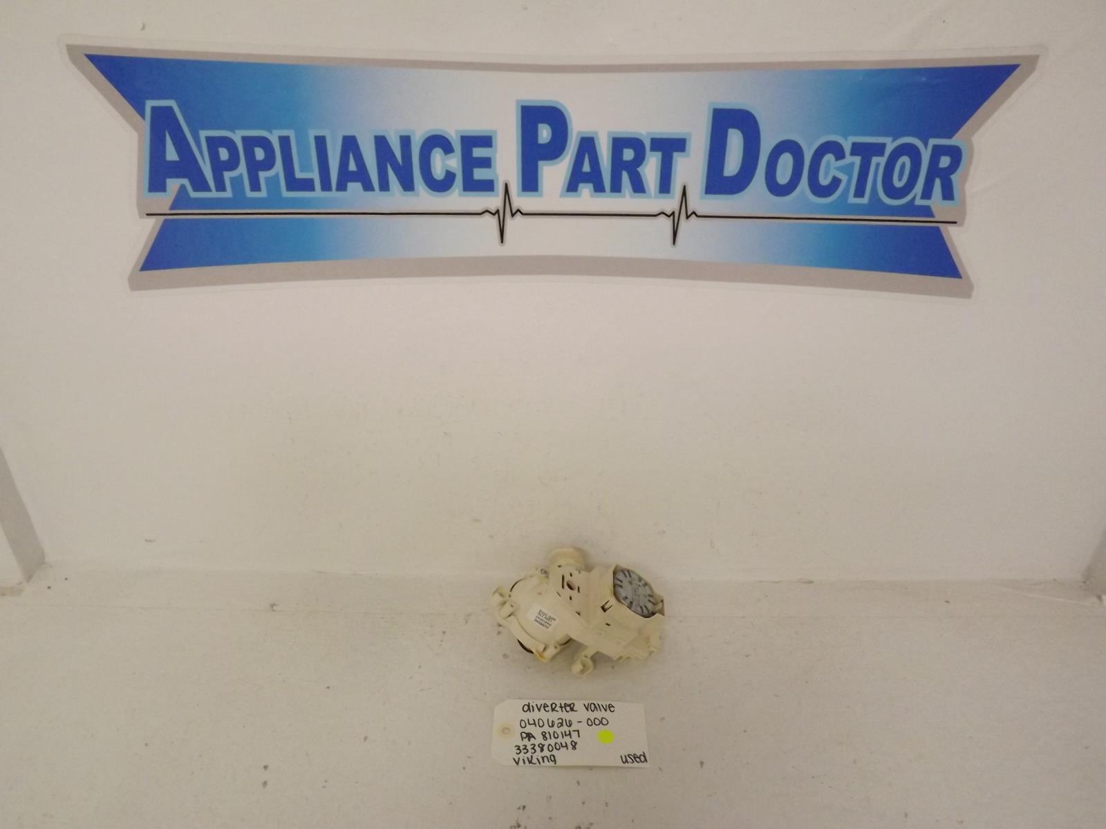 Viking Dishwasher 040626-000  PA810147  33380048 Diverter Valve Used