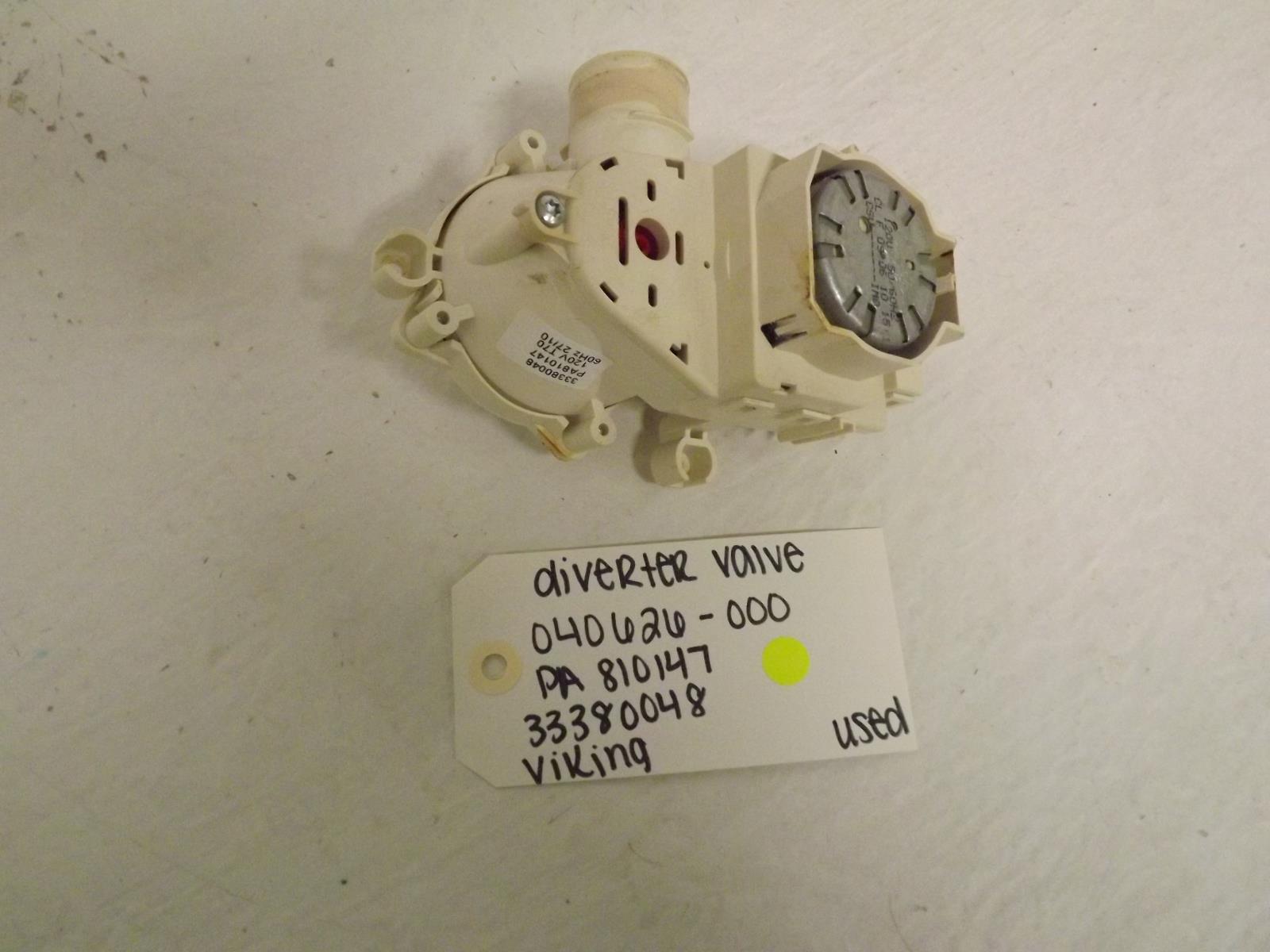Viking Dishwasher 040626-000  PA810147  33380048 Diverter Valve Used