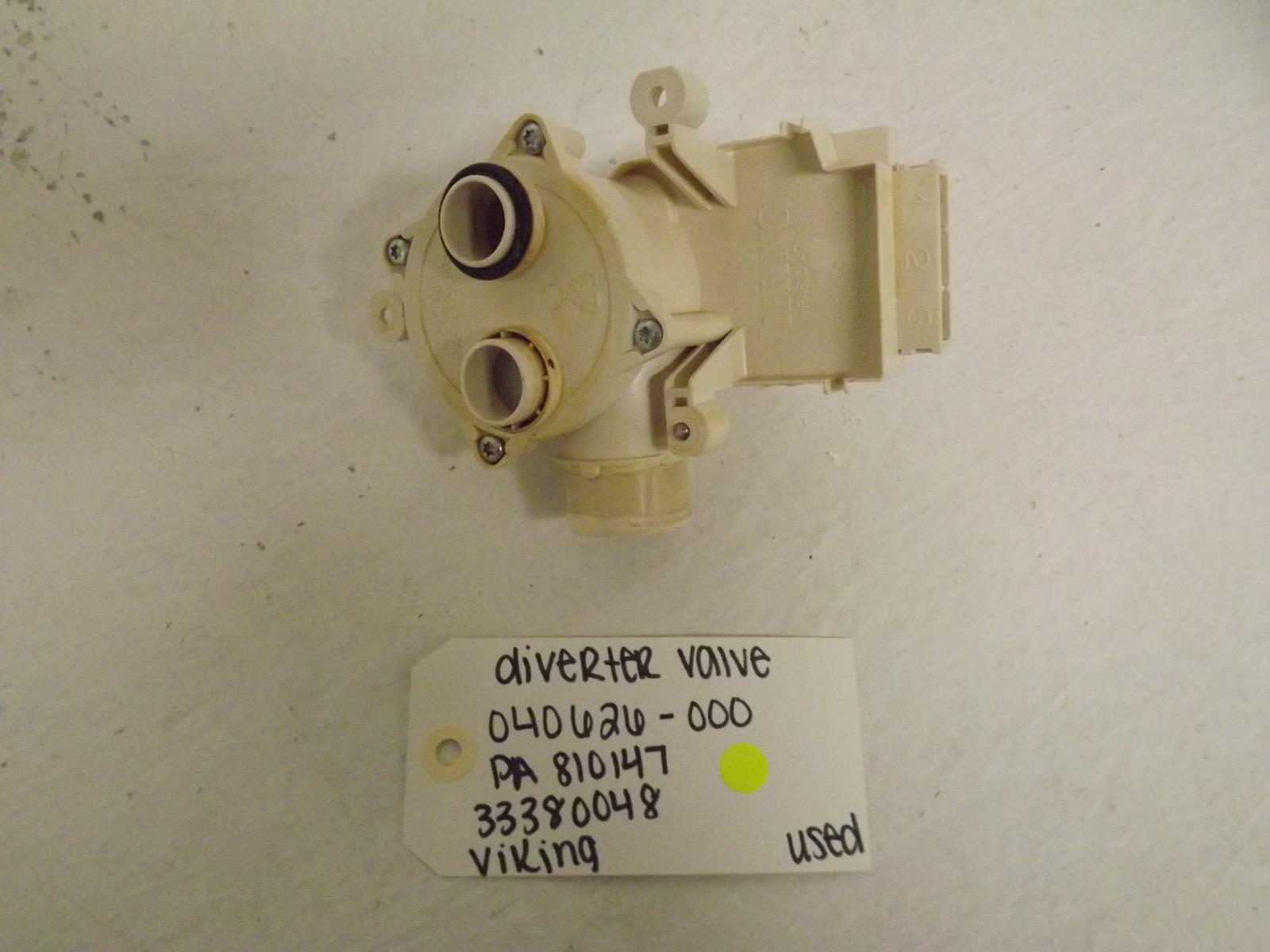 Viking Dishwasher 040626-000  PA810147  33380048 Diverter Valve Used