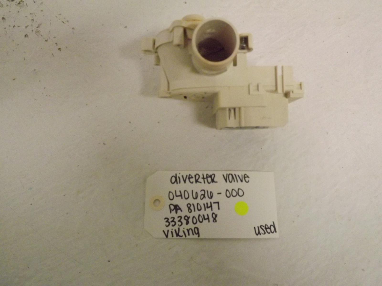 Viking Dishwasher 040626-000  PA810147  33380048 Diverter Valve Used
