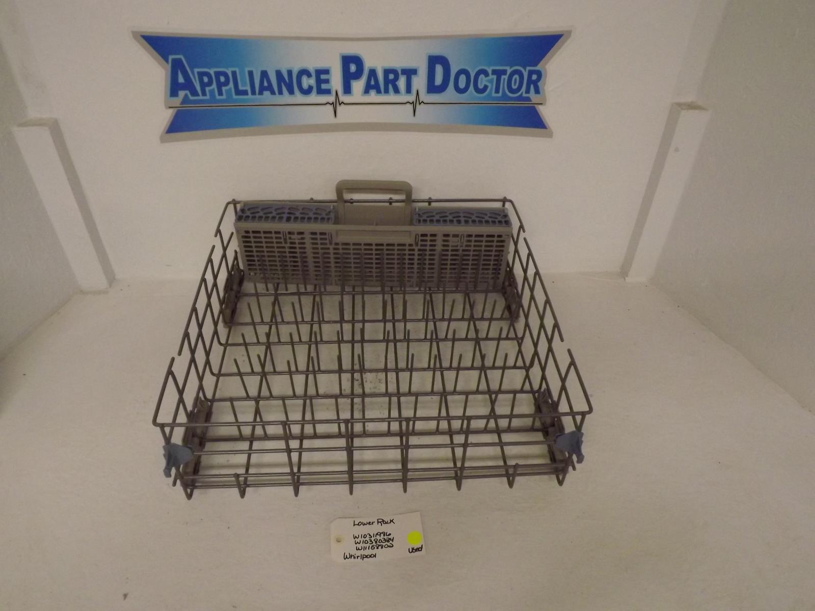 Whirlpool Dishwasher W10311986  W10380384 W11158802 Lower Rack Used