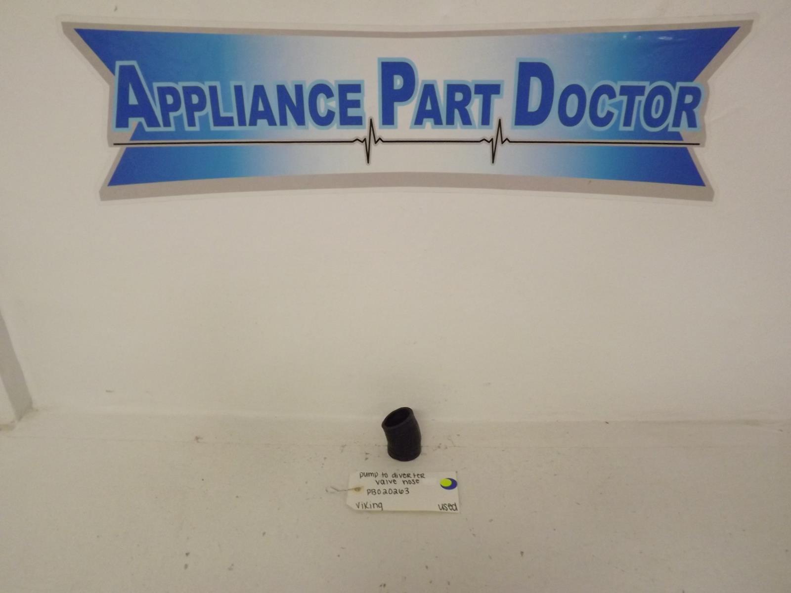 Viking Dishwasher PB020263 Pump To Diverter Valve Hose Used