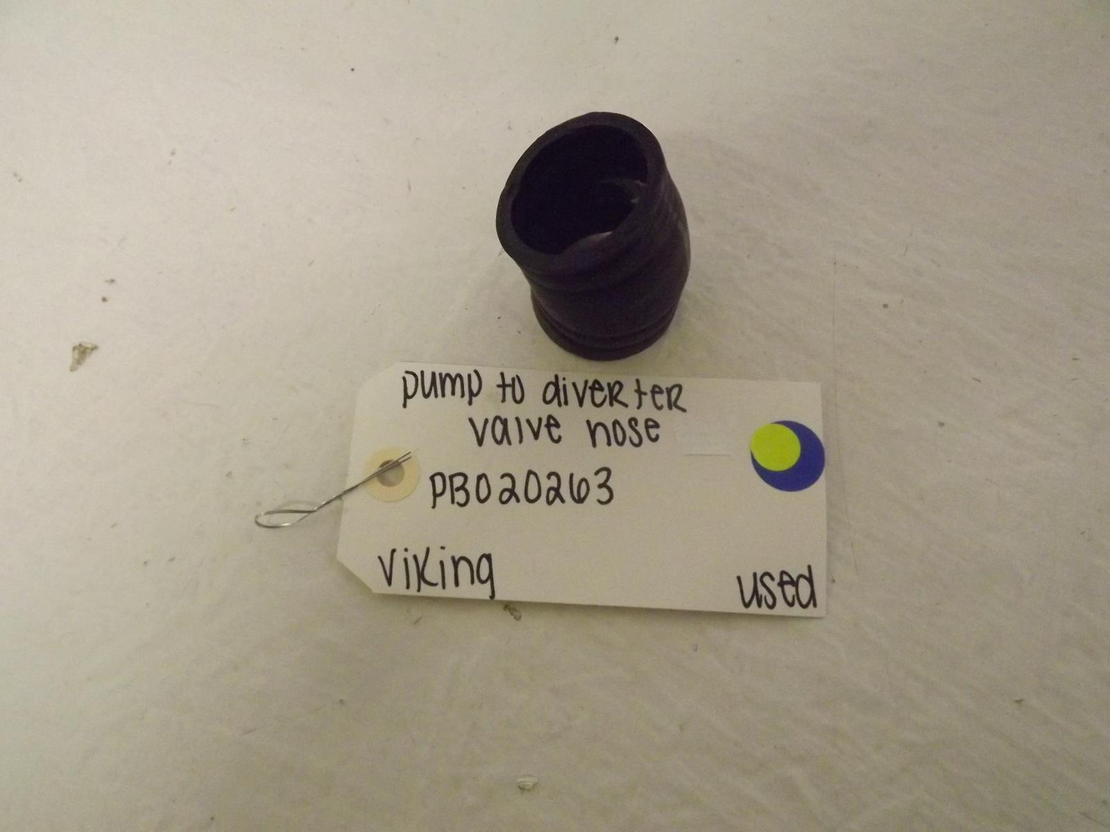 Viking Dishwasher PB020263 Pump To Diverter Valve Hose Used