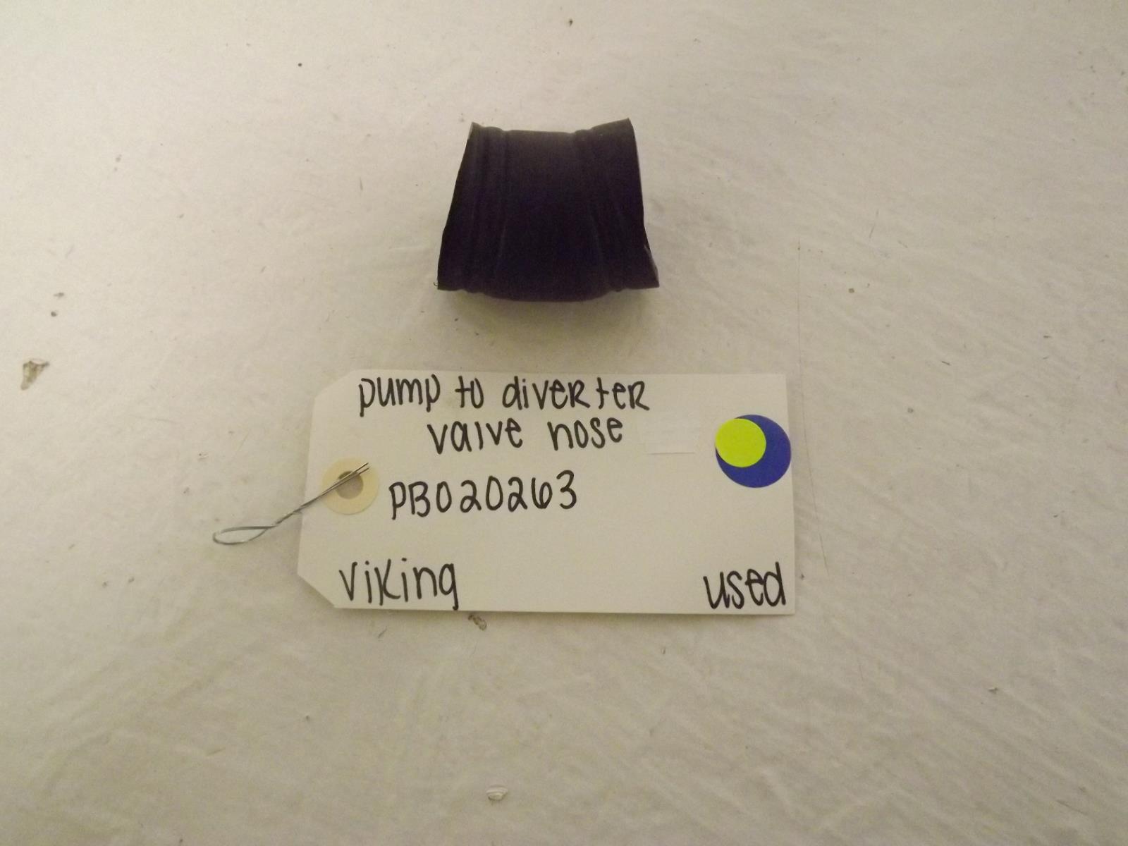 Viking Dishwasher PB020263 Pump To Diverter Valve Hose Used