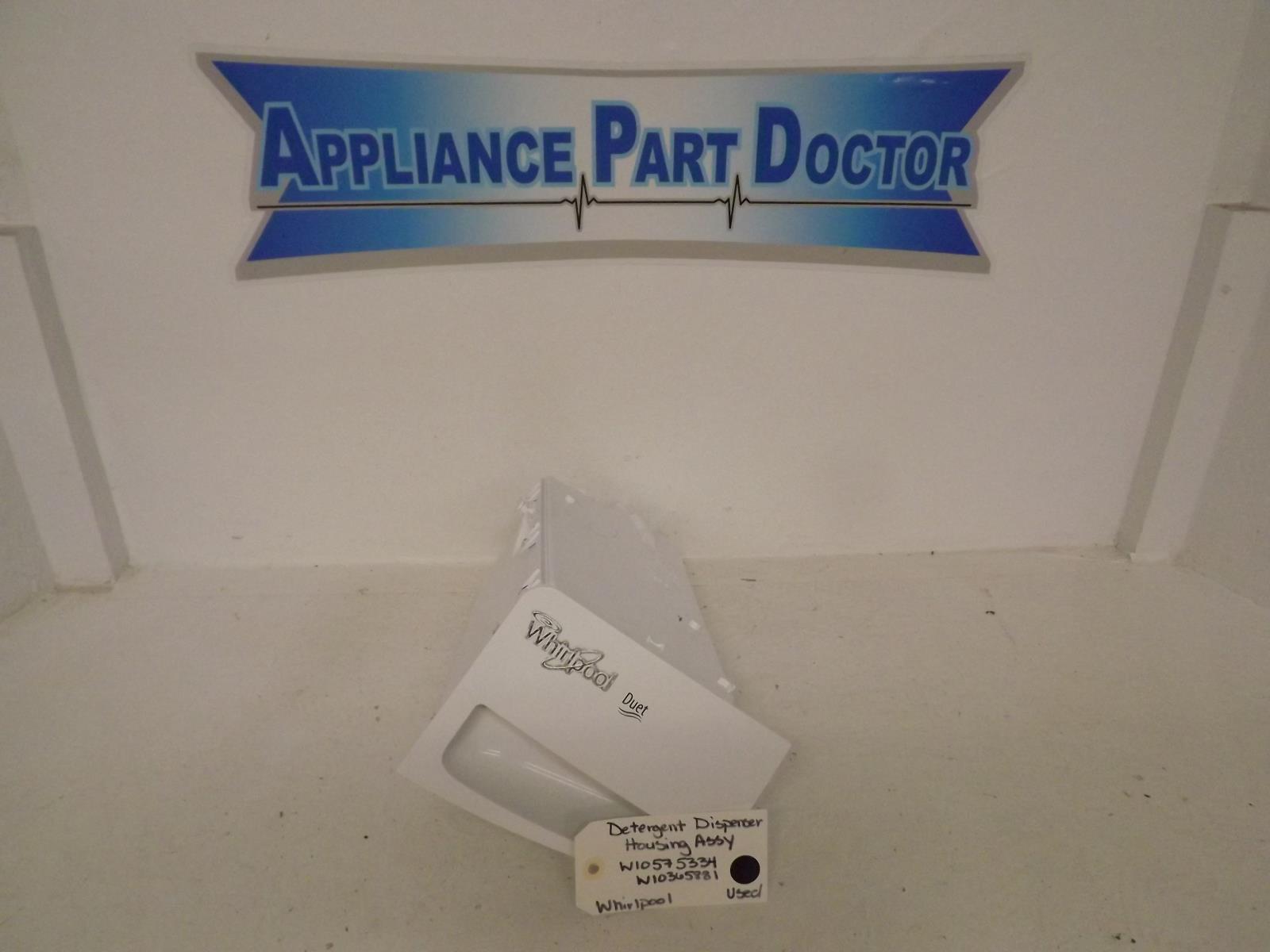 Whirlpool Washer W10575331  W10365881 Detergent Dispenser Housing Assembly Used