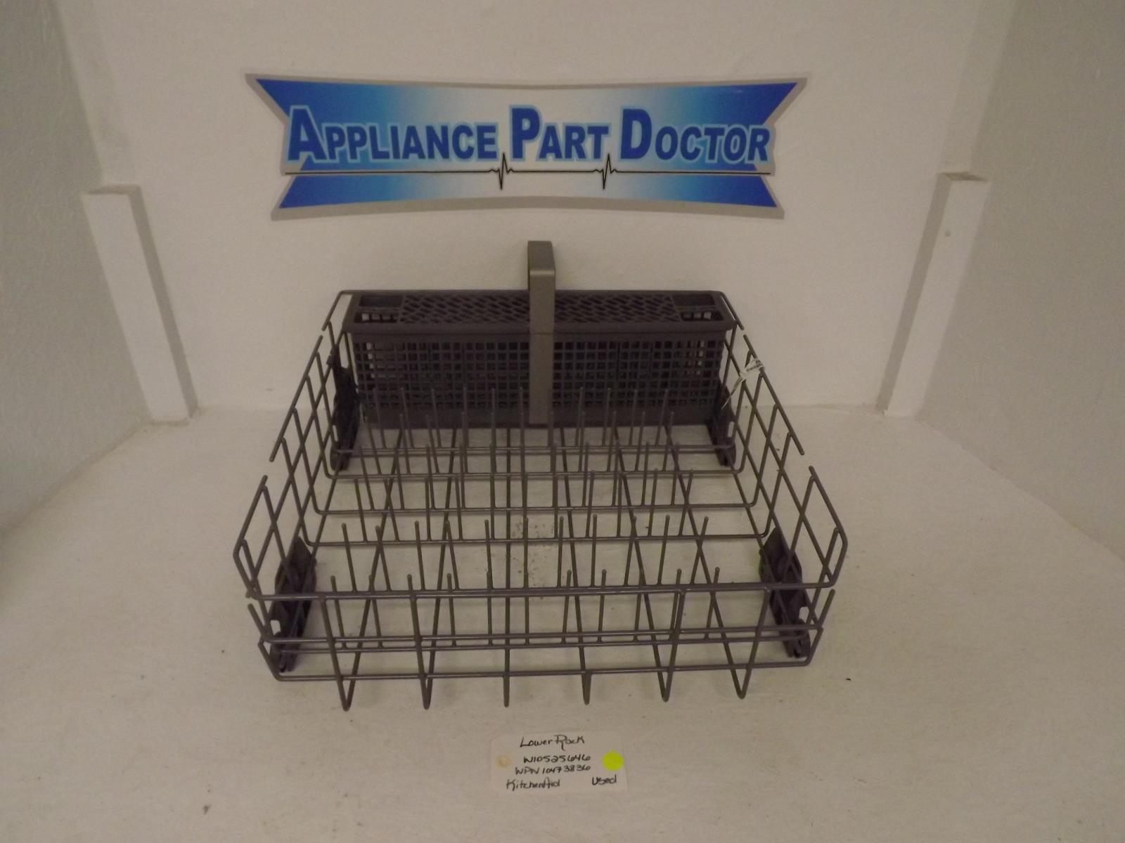 KitchenAid Dishwasher W10525646  WPW10473836  Lower Rack Used