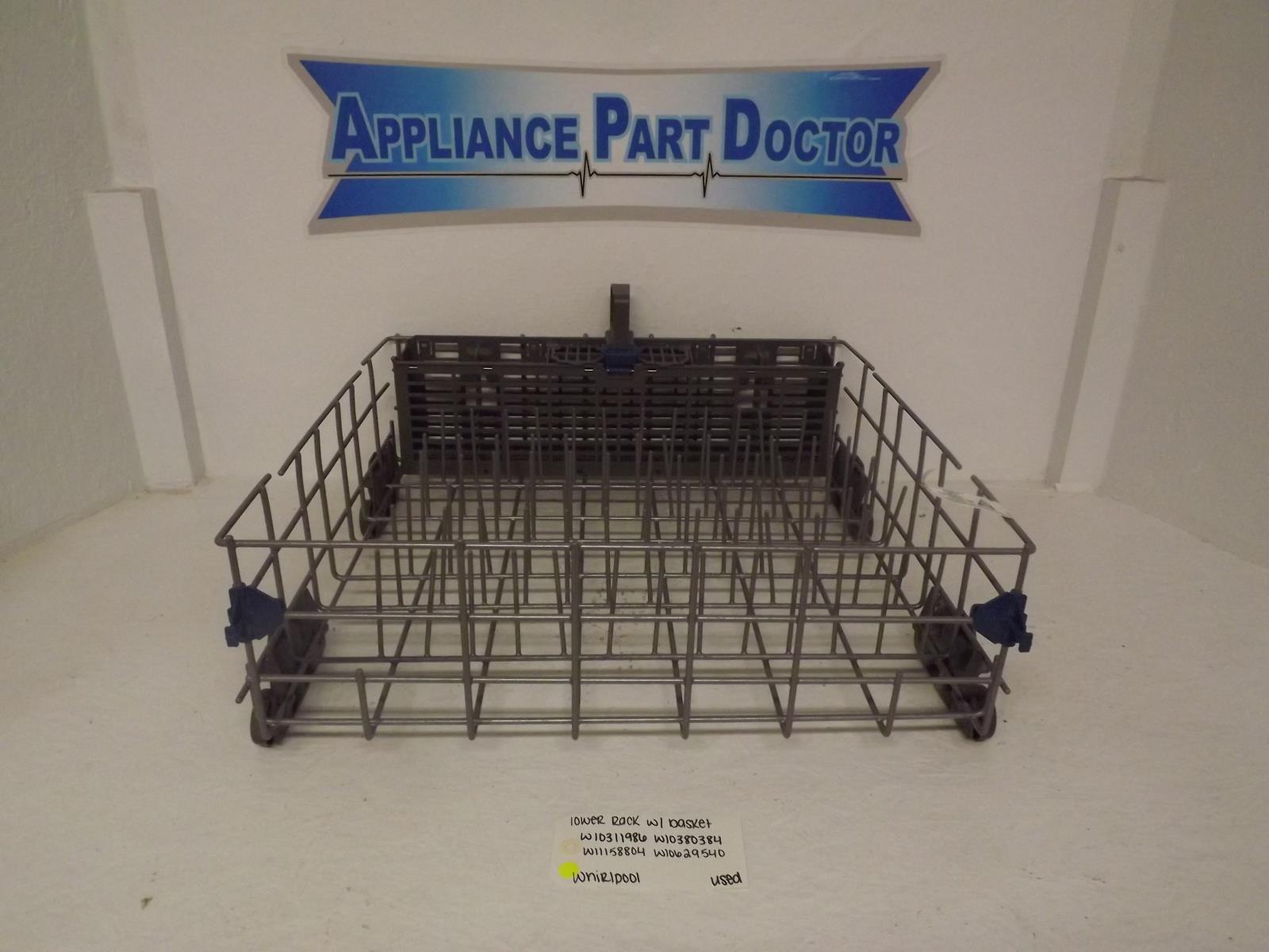Whirlpool Dishwasher W10311986 W10380384 W11158804 W10629540 Lower Rack Used