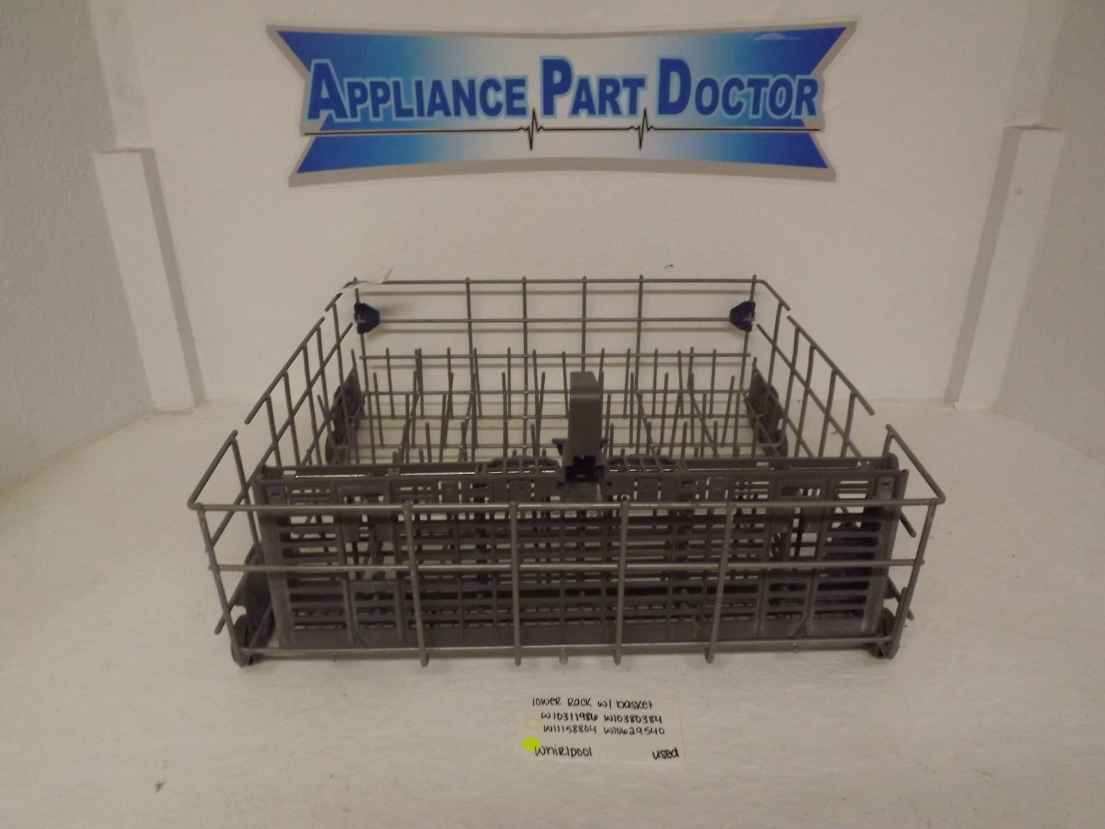 Whirlpool Dishwasher W10311986 W10380384 W11158804 W10629540 Lower Rack Used
