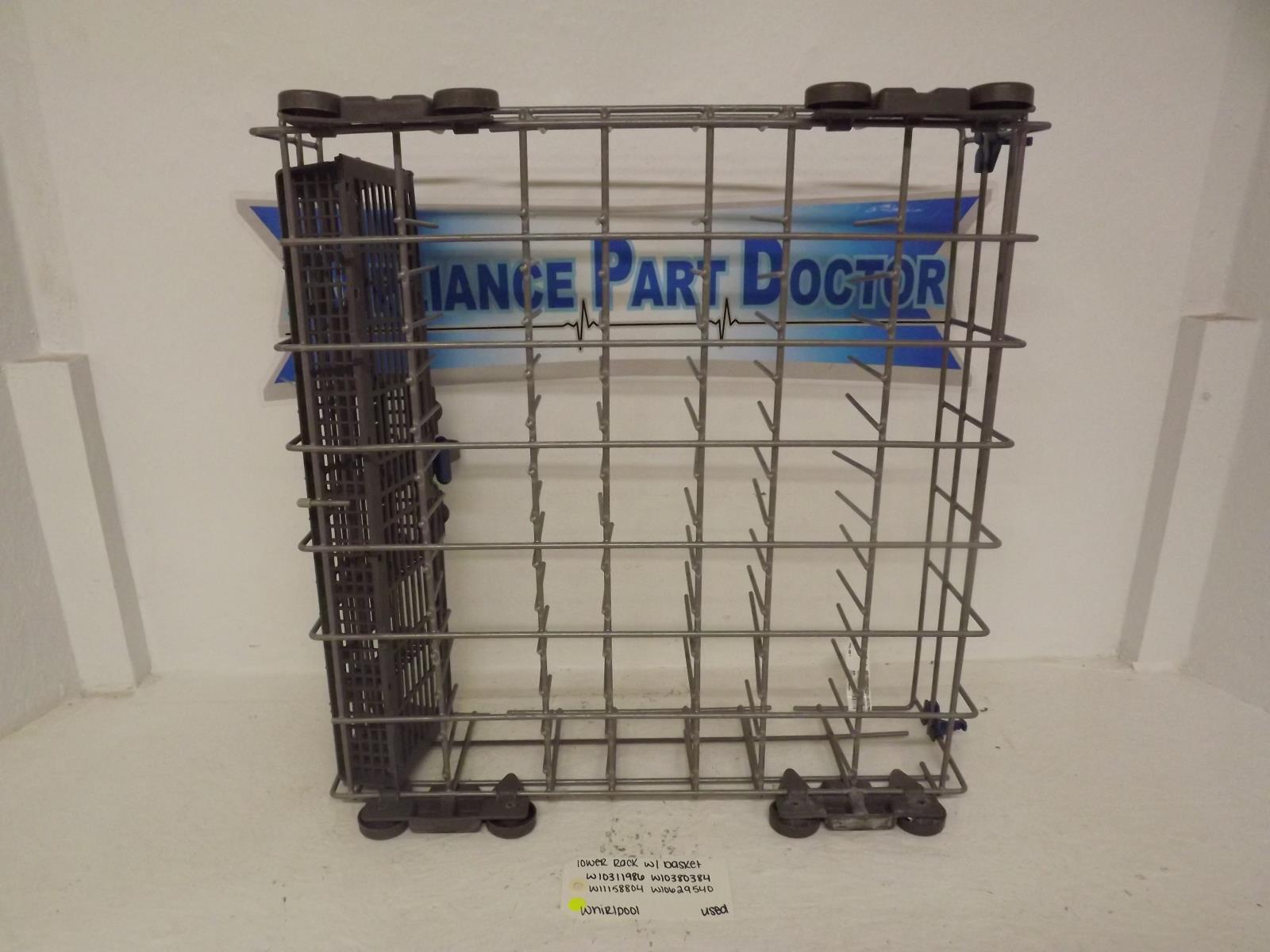 Whirlpool Dishwasher W10311986 W10380384 W11158804 W10629540 Lower Rack Used