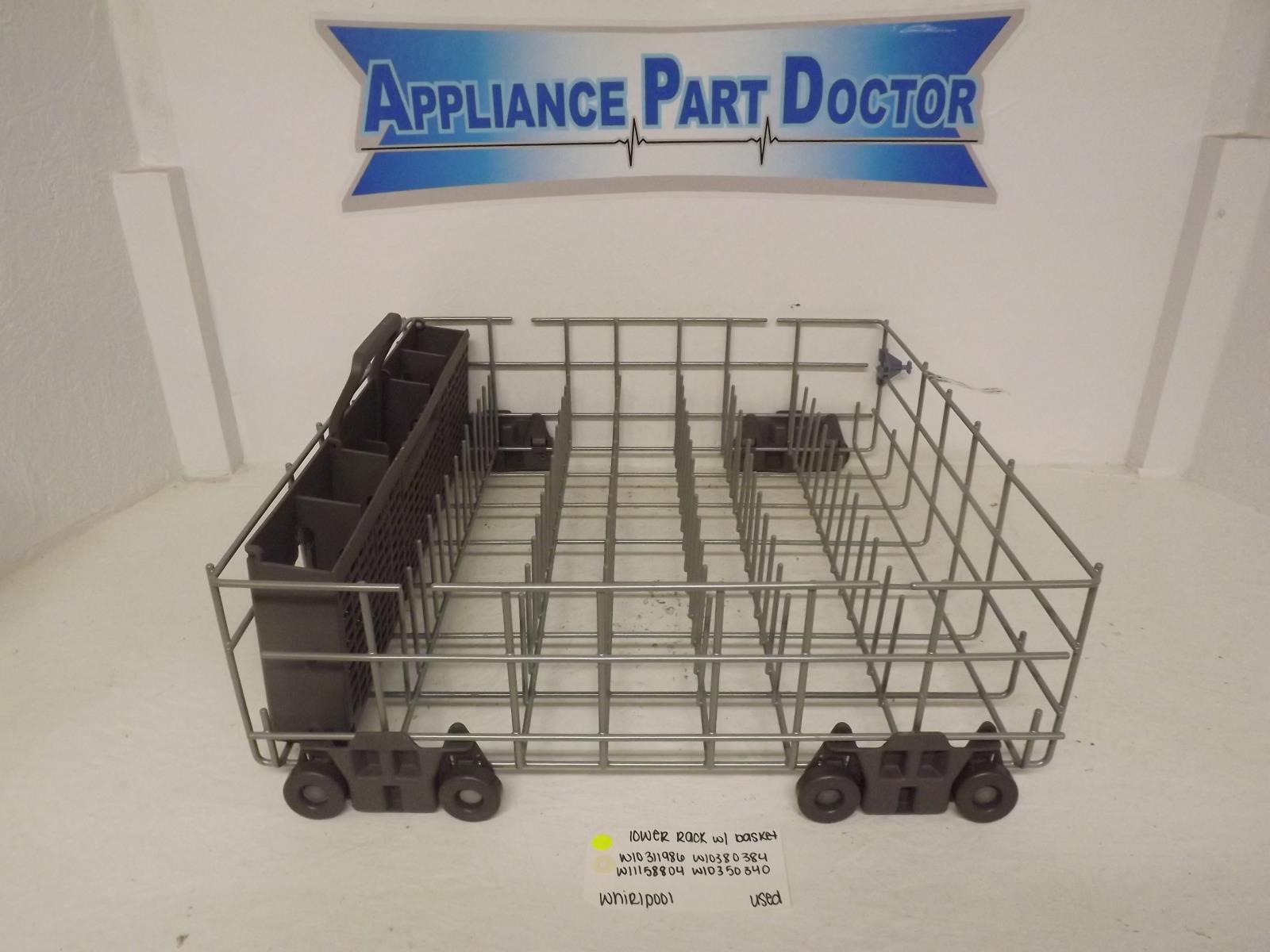 Whirlpool Dishwasher W10311986 W10380384 W11158804 W10350340 Lower Rack Used