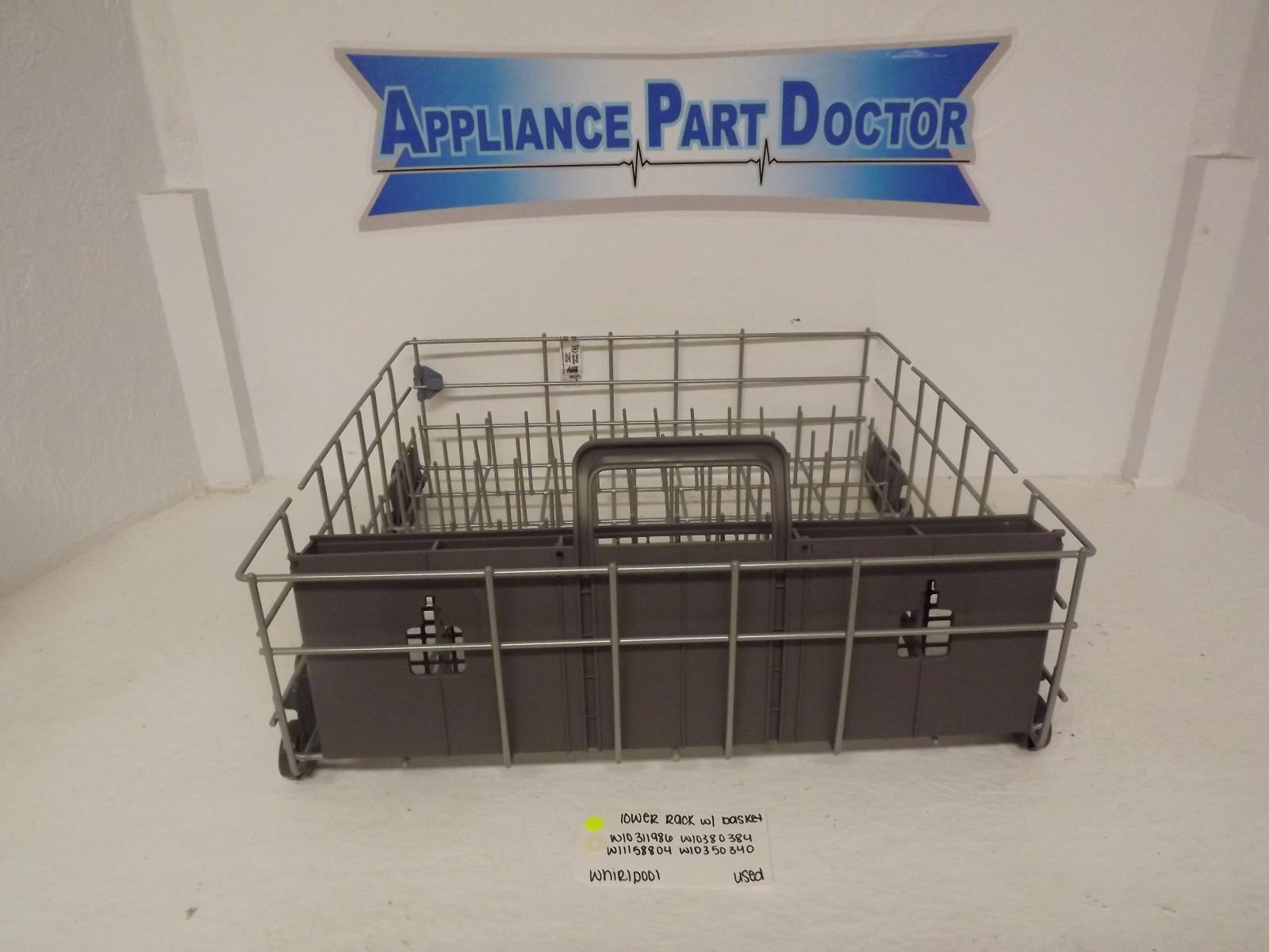 Whirlpool Dishwasher W10311986 W10380384 W11158804 W10350340 Lower Rack Used