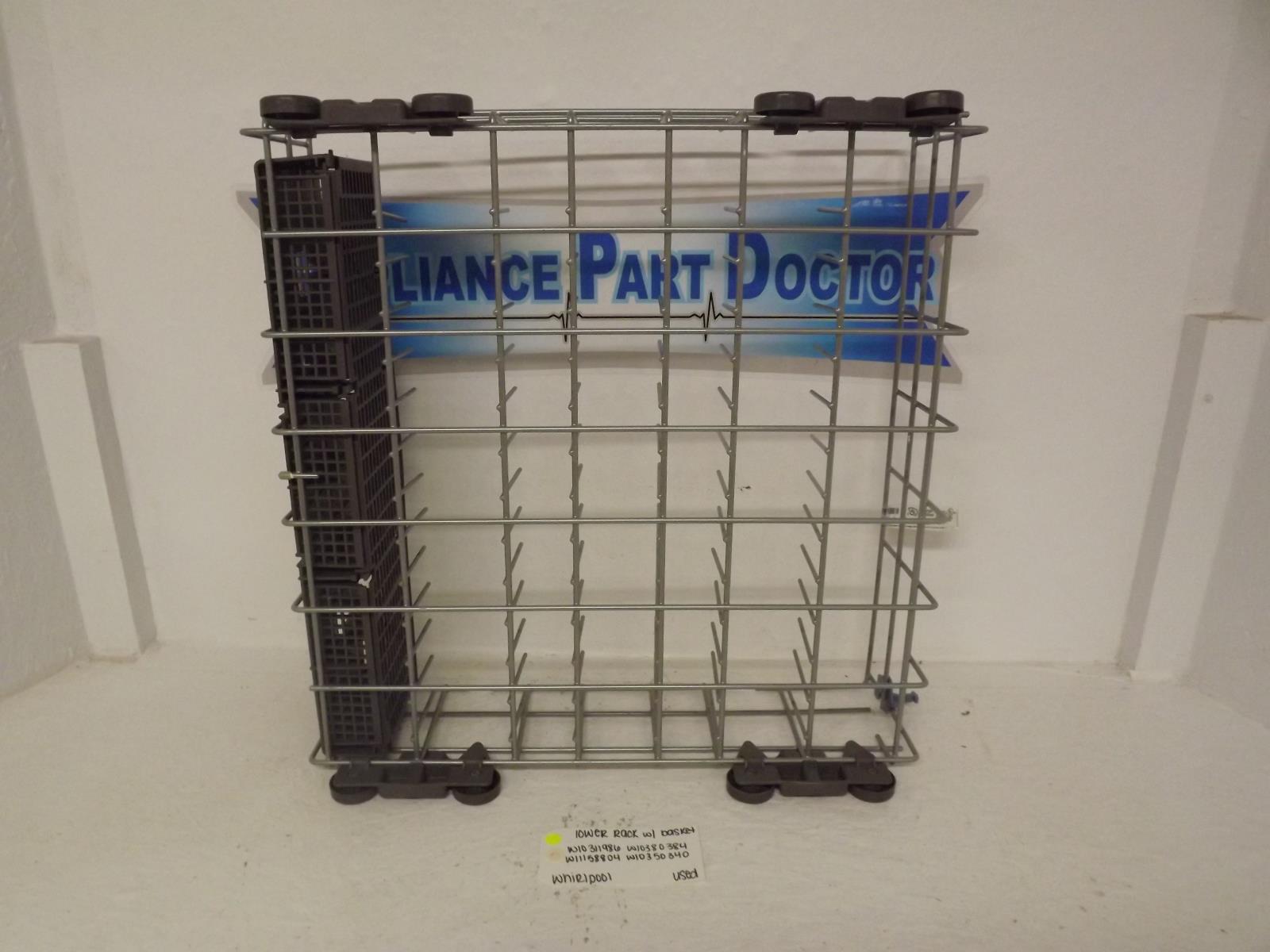 Whirlpool Dishwasher W10311986 W10380384 W11158804 W10350340 Lower Rack Used