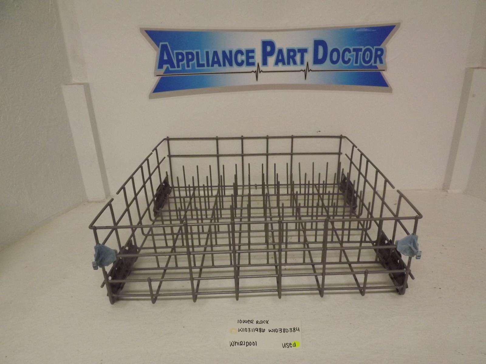 Whirlpool Dishwasher W10311986 W10380384 Lower Rack Used