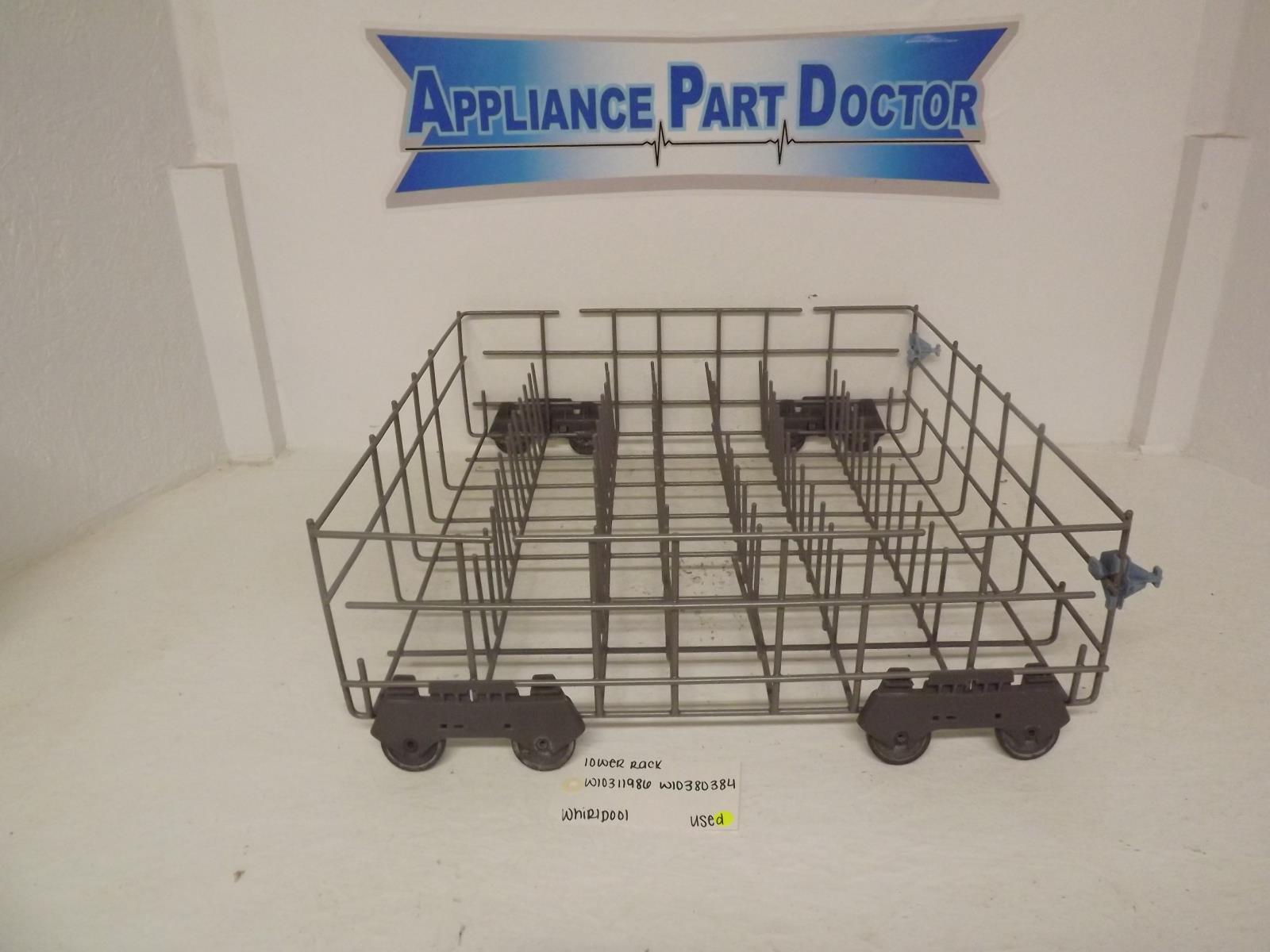 Whirlpool Dishwasher W10311986 W10380384 Lower Rack Used
