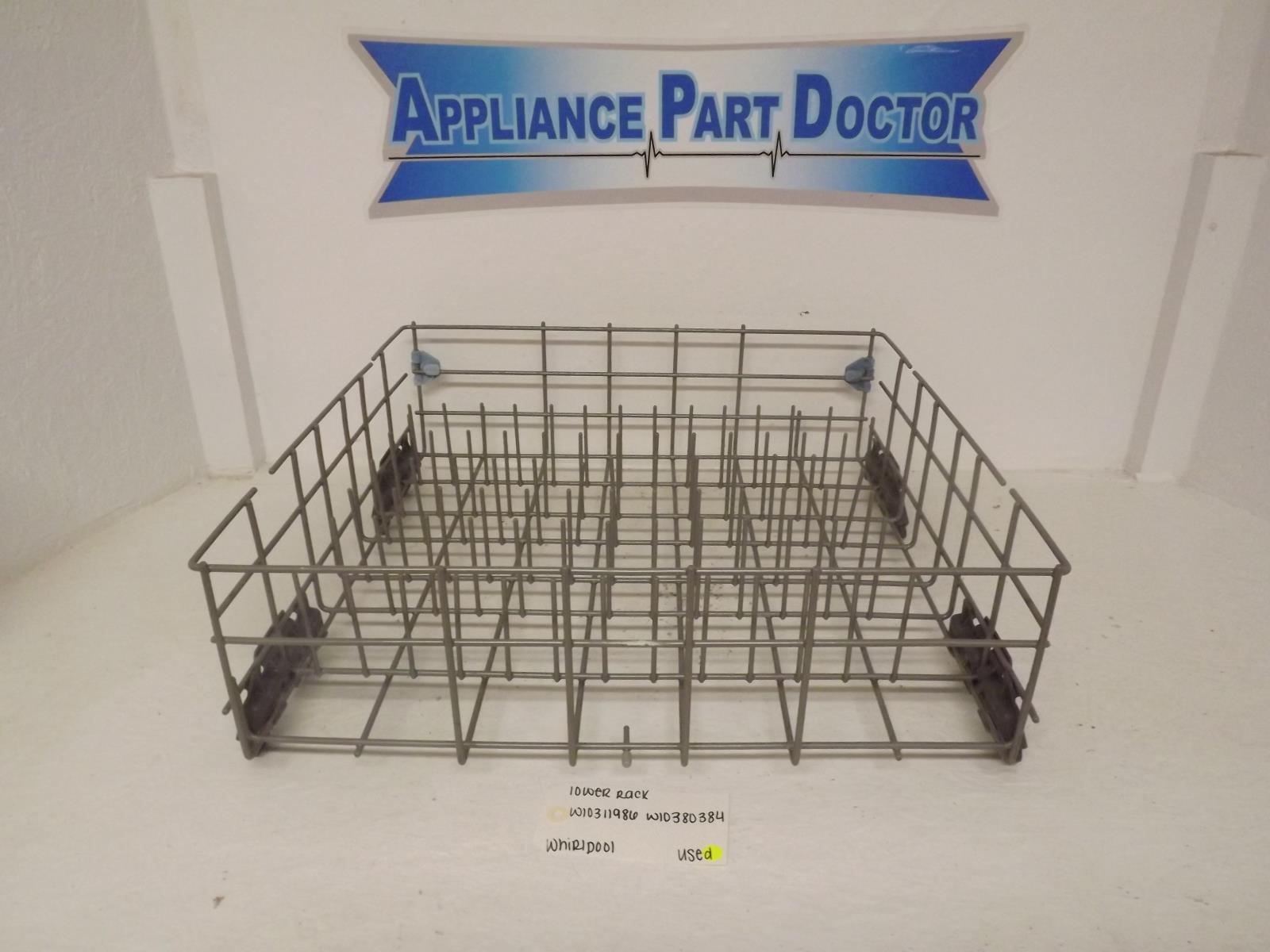Whirlpool Dishwasher W10311986 W10380384 Lower Rack Used