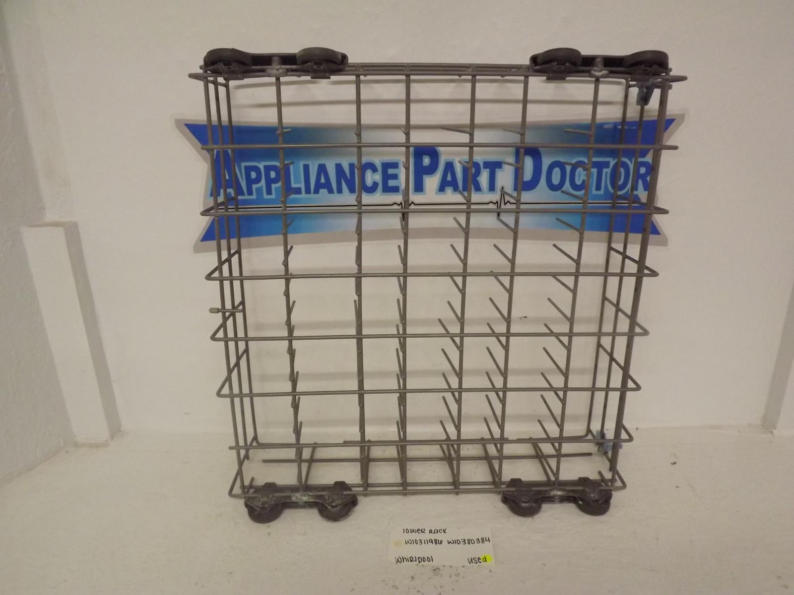 Whirlpool Dishwasher W10311986 W10380384 Lower Rack Used