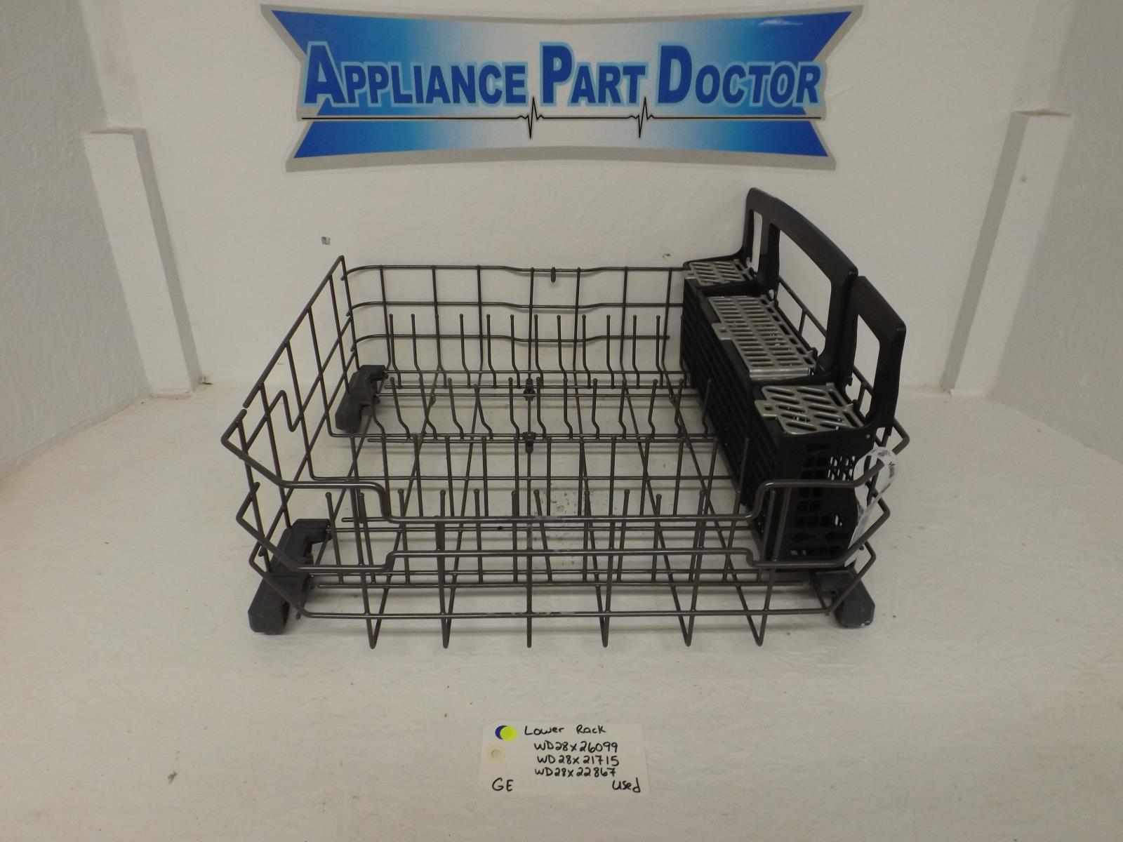 GE Dishwasher WD28X26099  WD28X21715  WD28X22867 Lower Rack Used