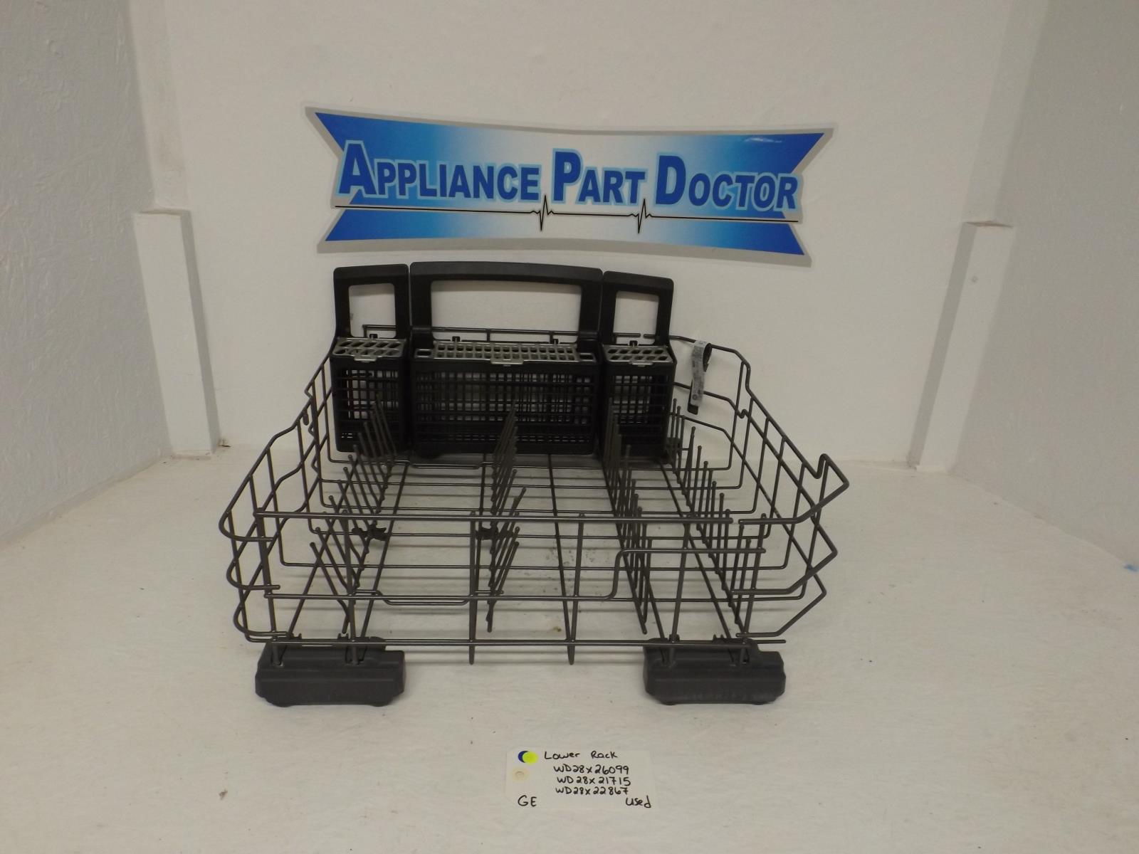 GE Dishwasher WD28X26099  WD28X21715  WD28X22867 Lower Rack Used
